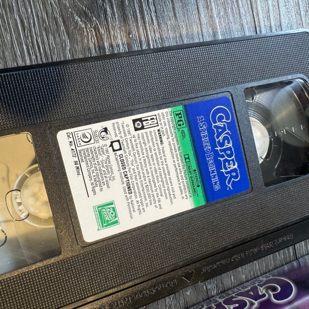 The Unbranded Brand 1997 Casper A Spirited Beginning VHS Tape Size ONE SIZE - 3 Thumbnail