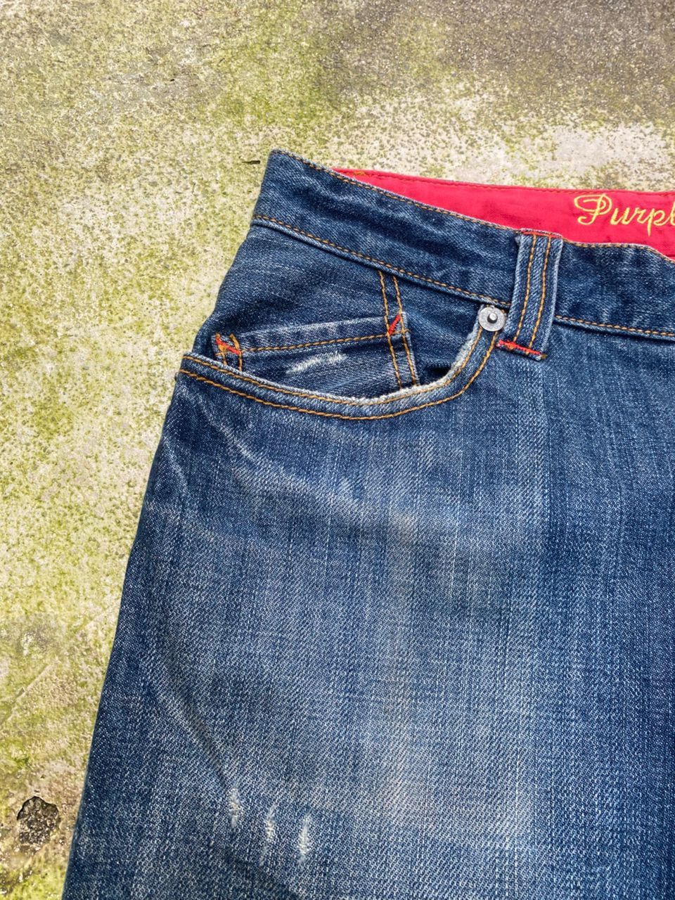 Purple Brand Vintage Purple & Yellow Distressed Denim Size US 32 / EU 48 - 11 Thumbnail