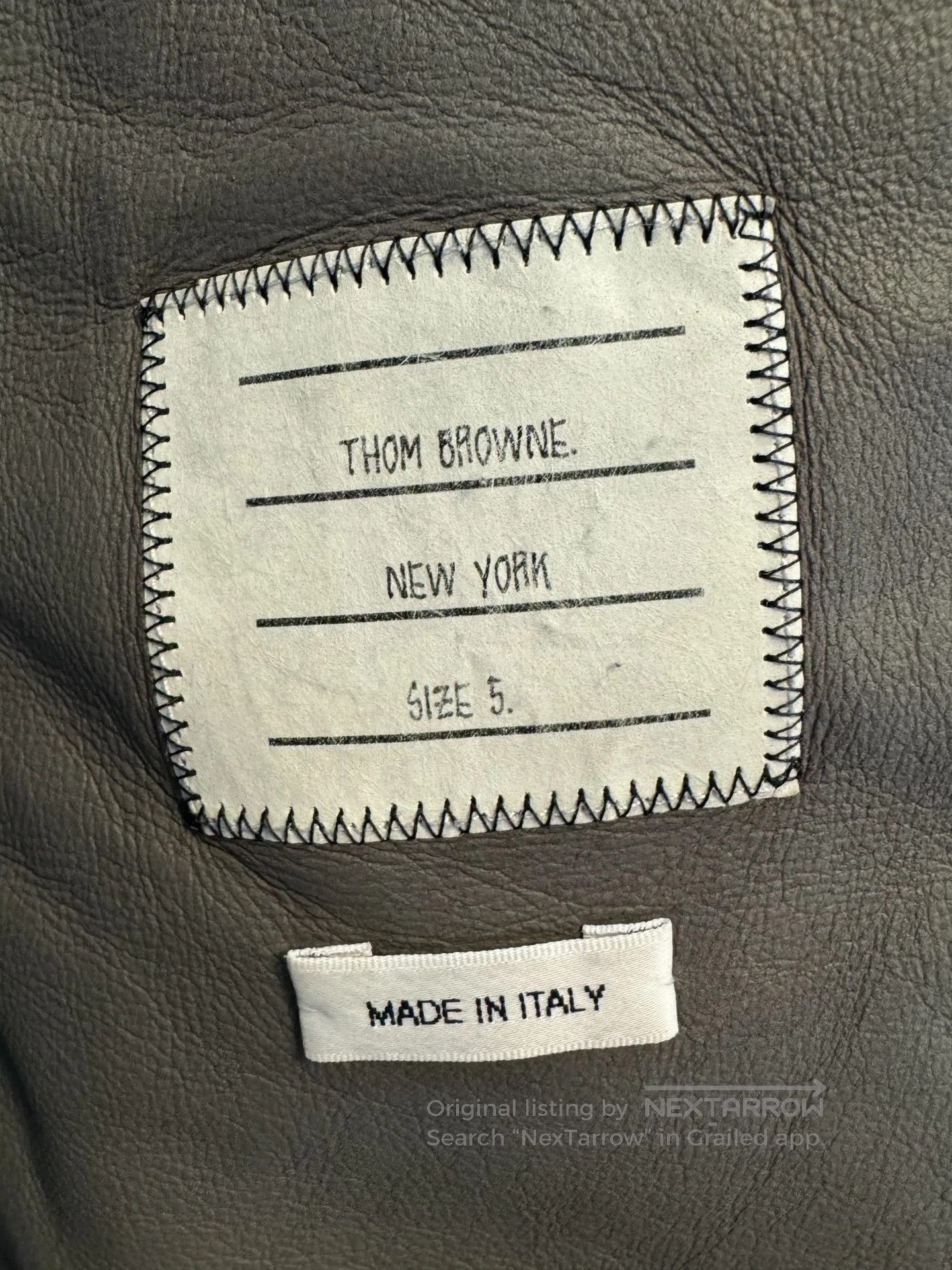 Thom Browne Thom Browne Grey Shearling Hooded Zip-Up Jacket| Size US XXL / EU 58 / 5 - 8 Thumbnail