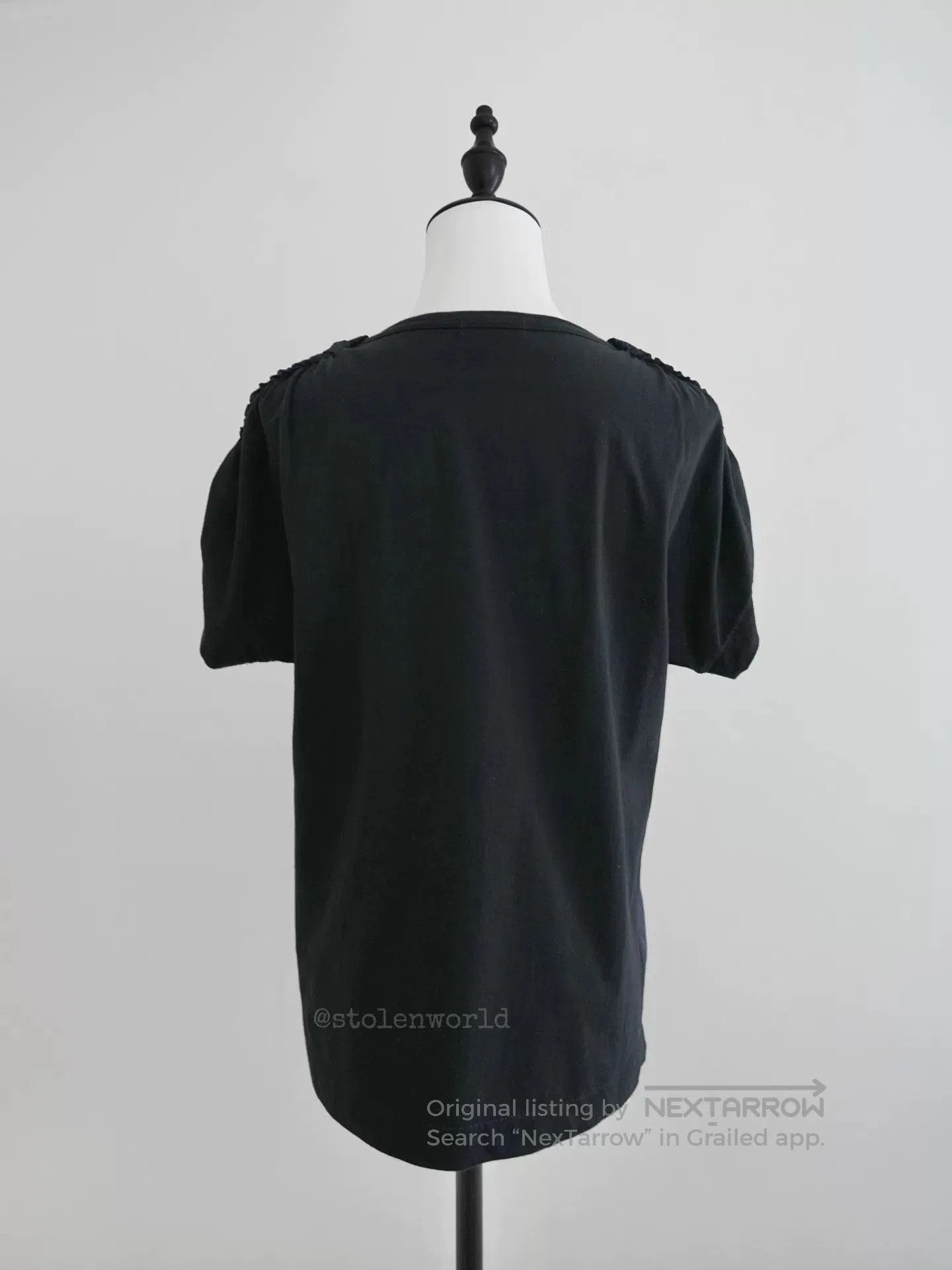 Tricot Comme des Garcons navy flower embroidered top. Size M / US 6-8 / IT 42-44 - 8 Thumbnail