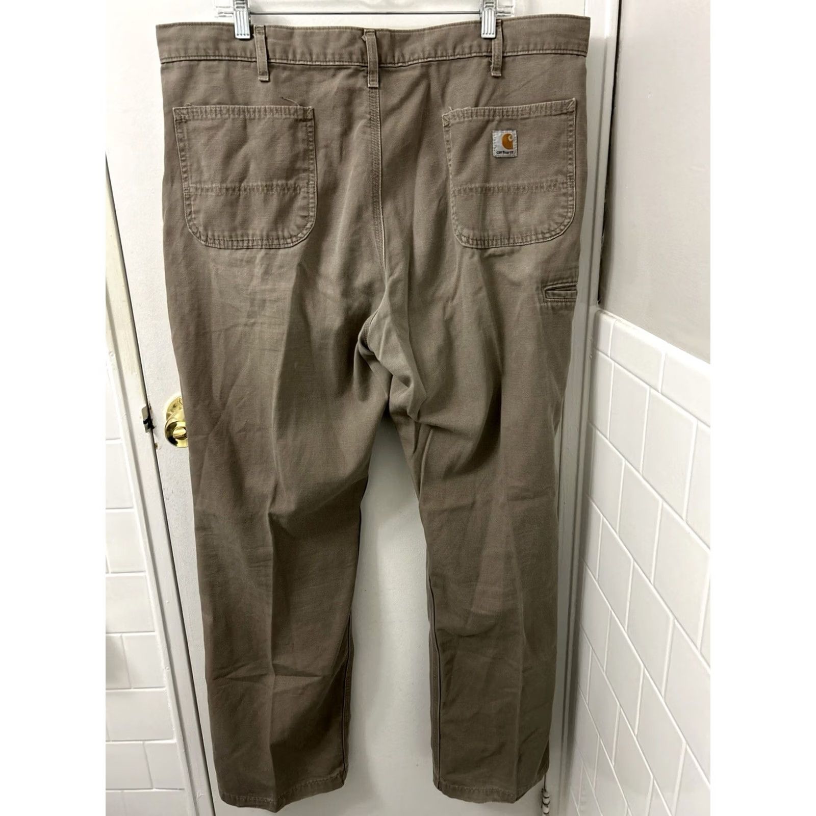 Carhartt VINTAGE Carhartt Work Pants Mens 40x34 Tan Relaxed Fit Canvas YKK Khaki Trousers Size US 40 / EU 56 - 5 Thumbnail