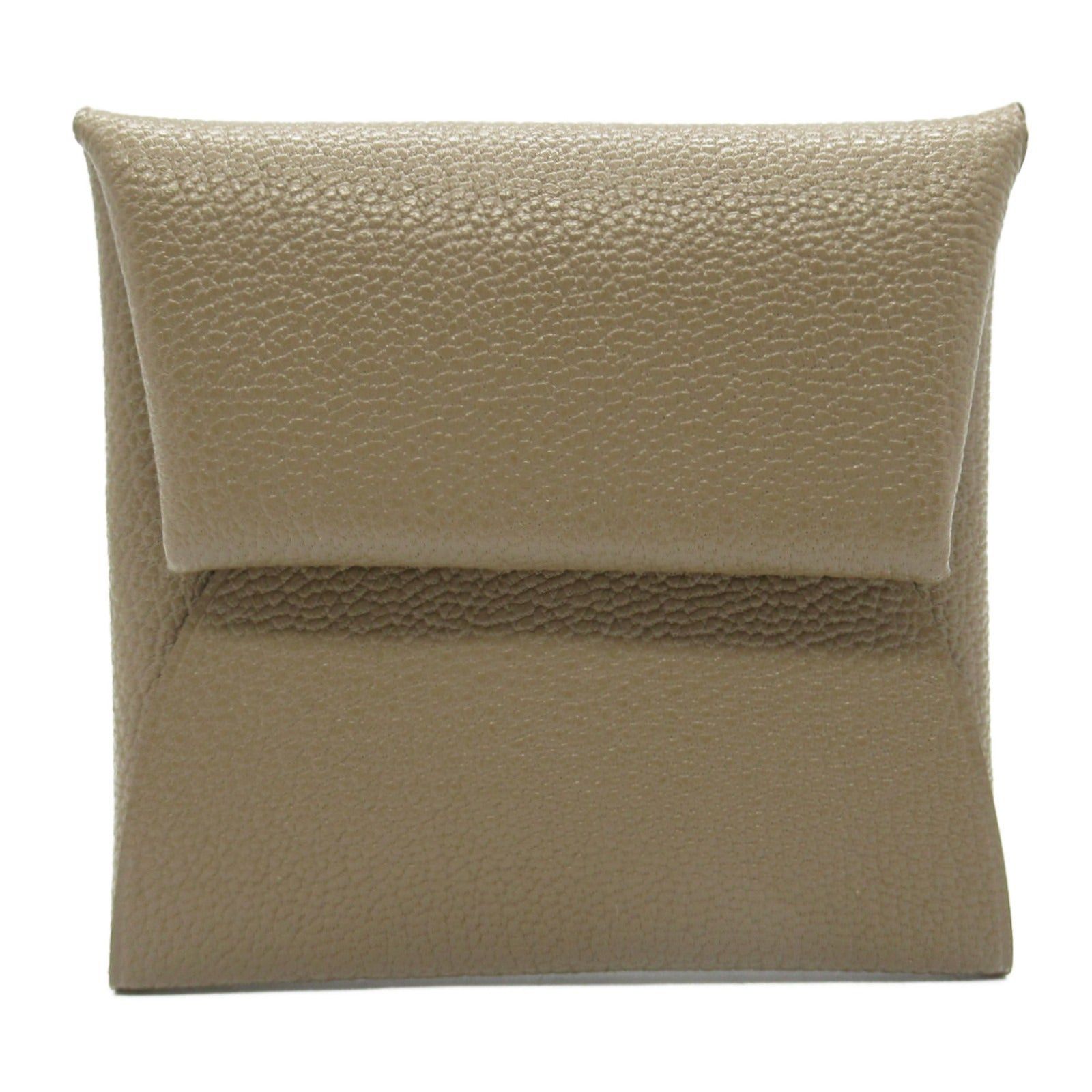 Hermes Hermes Bastia Etoupe Coin Purse Leather Chevre Brown Silver Hardware T Stamp Size ONE SIZE - 1 Thumbnail