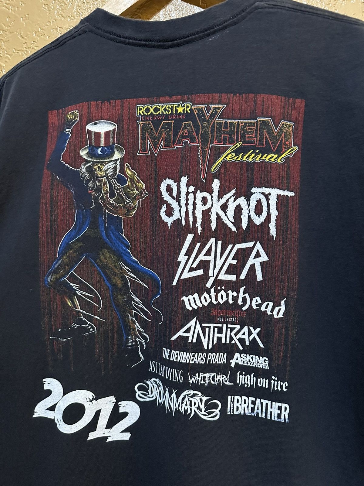Band Tees (XL) Rockstar Energy Mayhem Festival Tee Slipknot Slayer Size US XL / EU 56 / 4 - 3 Thumbnail