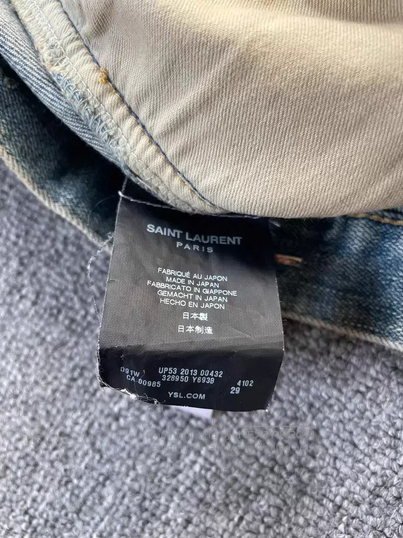Saint Laurent Paris Saint Laurent Paris Knee Ripped Destroyed Denim Pants i Size US 29 - 8 Thumbnail