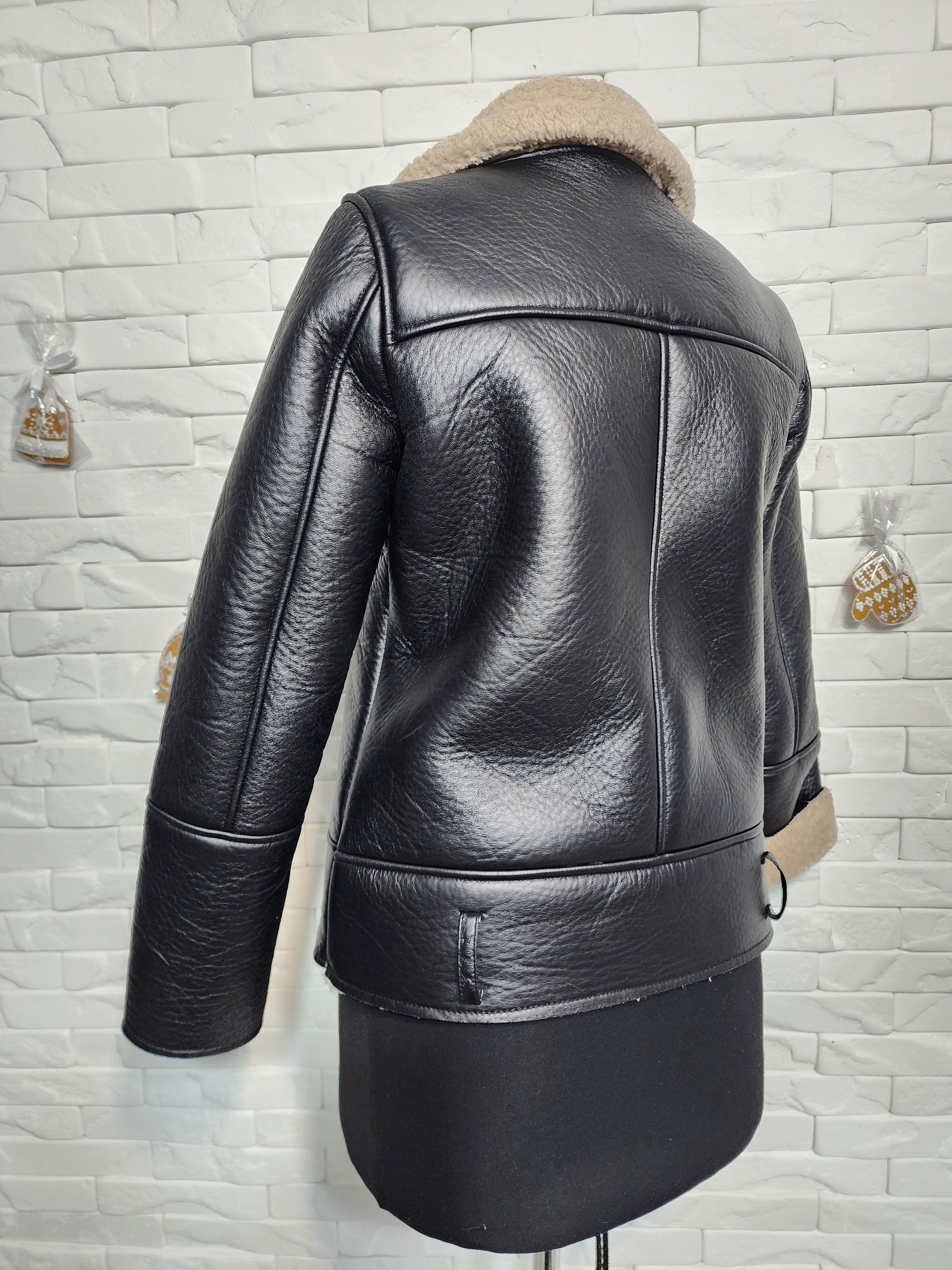 Furla Faux Fur Sheepskin Coat: Black Winter Jacket Size S / US 4 / IT 40 - 5 Thumbnail