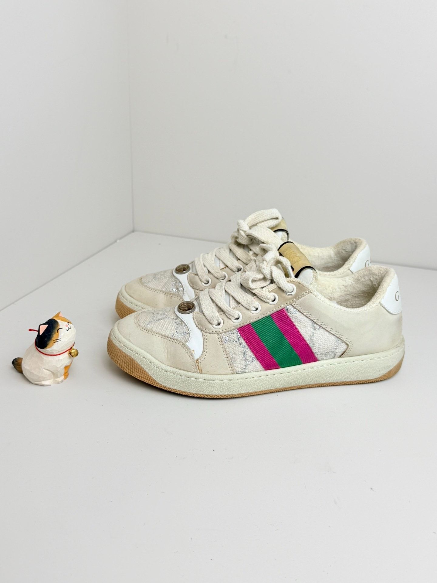 Gucci Gucci Leather Lowtop Sneakers us_5 Women Size US 5 / IT 35 - 1 Thumbnail