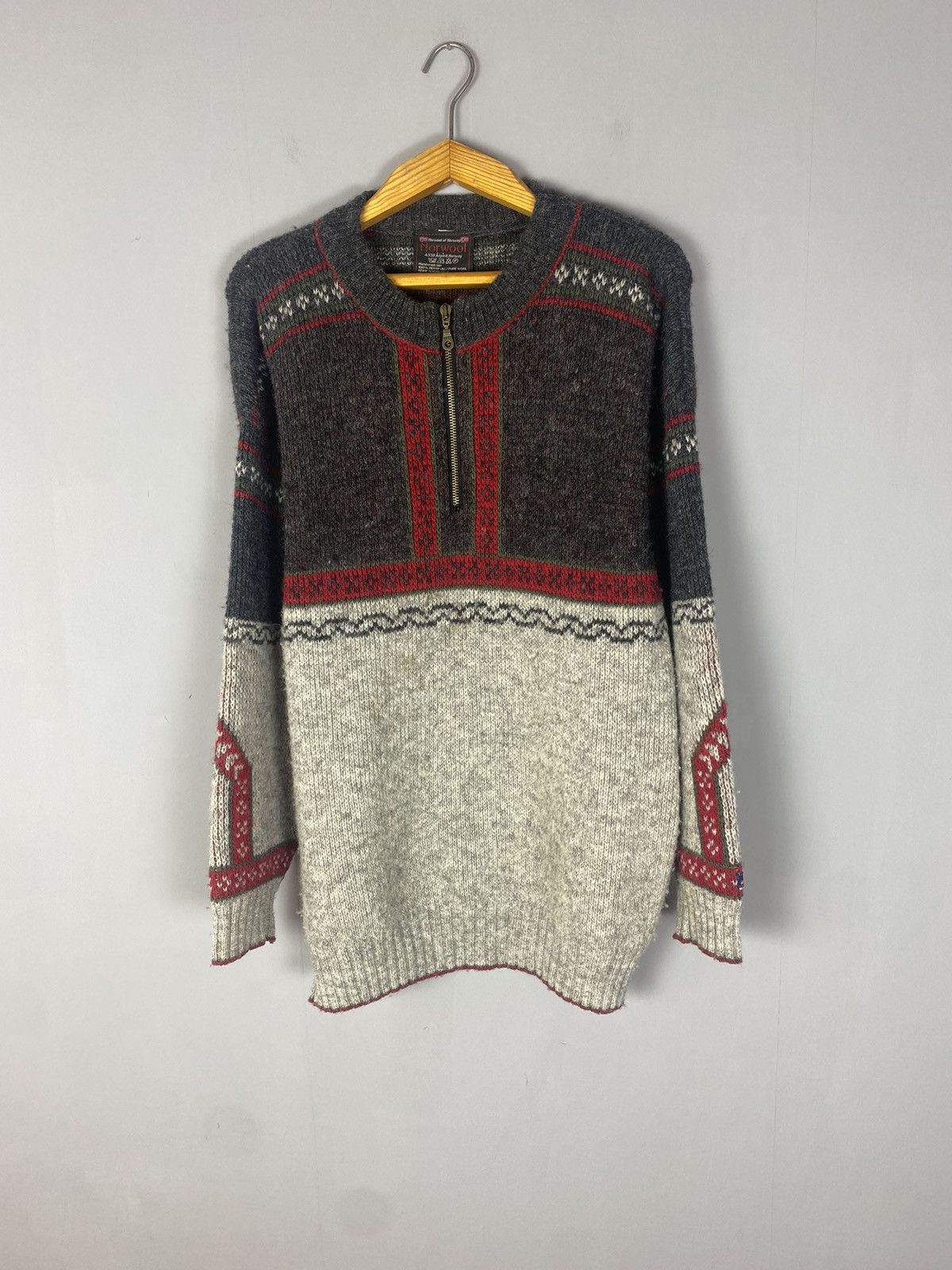 Vintage Vintage norwool Norway wool sweater Size US L / EU 52-54 / 3 - 1 Thumbnail