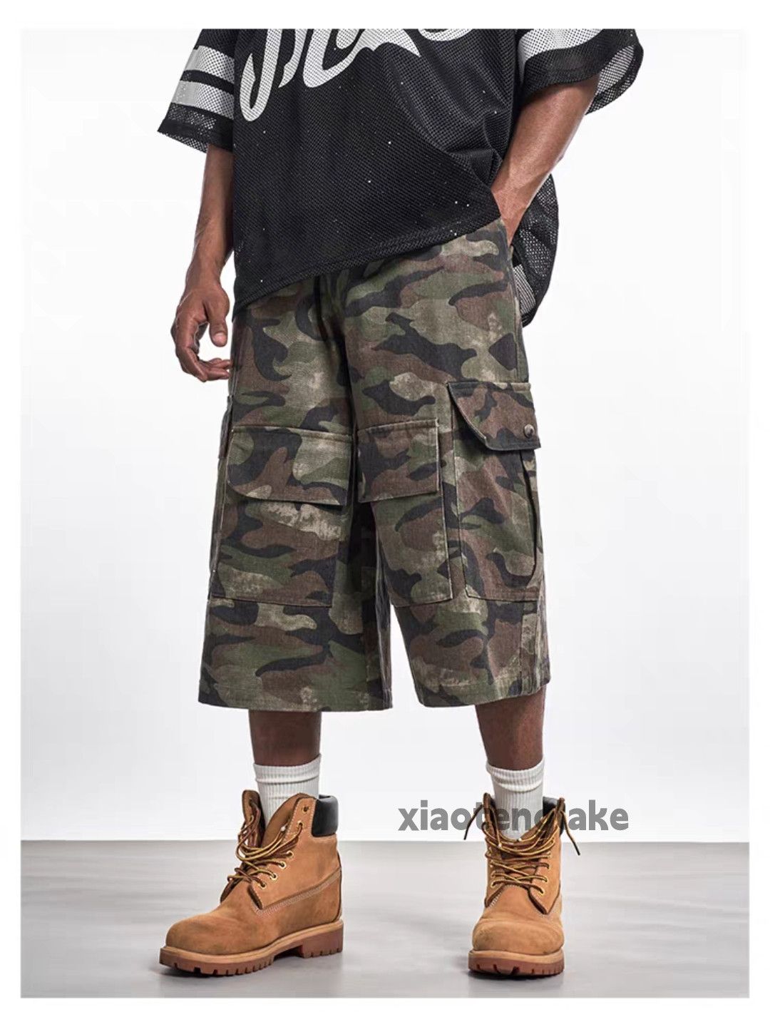Designer Unisex outdoor utility loose baggy skate carpenter shorts Size US 36 / EU 52 - 3 Thumbnail