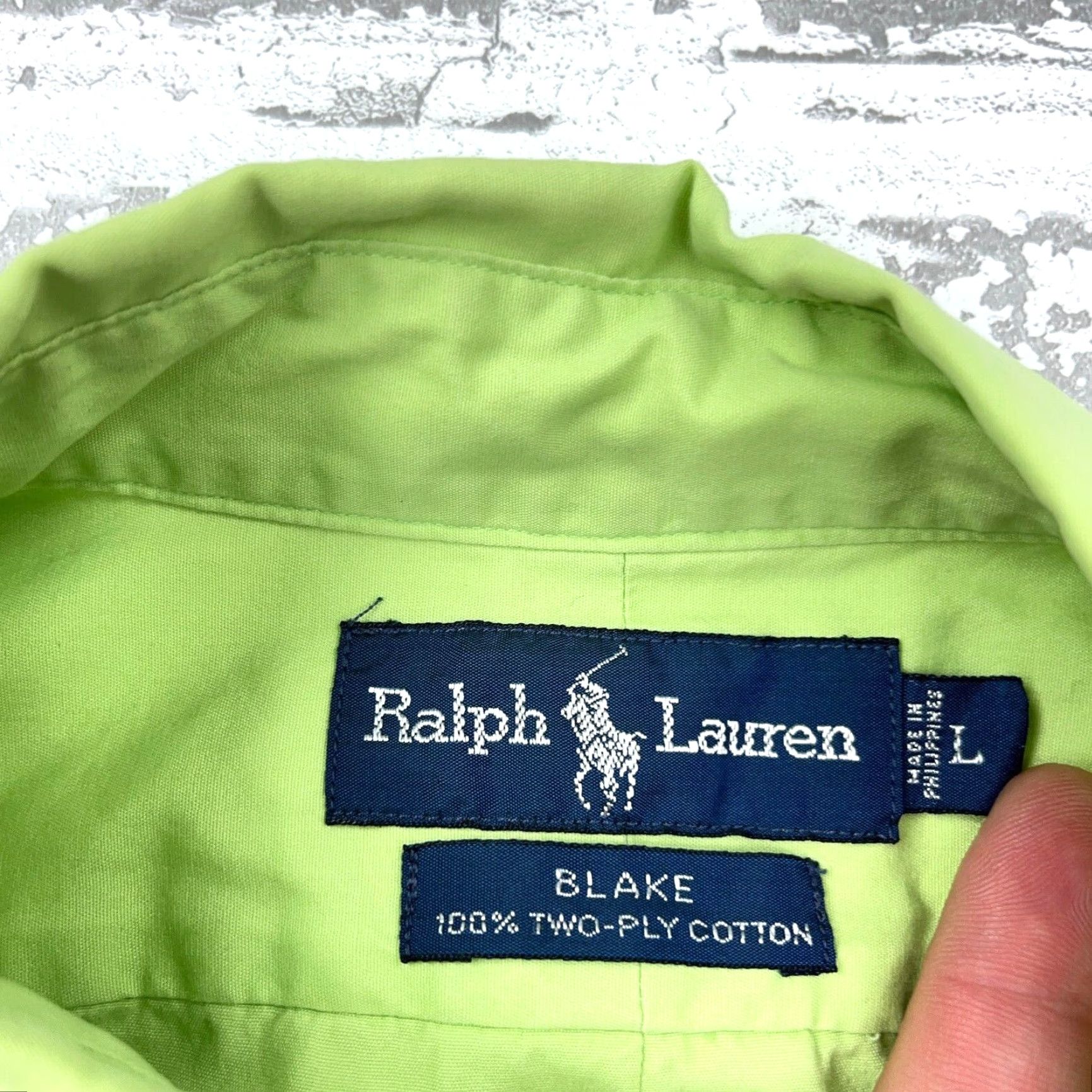Ralph Lauren Ralph Lauren Shirt Men L Green Purple Button Up Blake Dress Two Ply Poplin P Size 42R - 3 Thumbnail