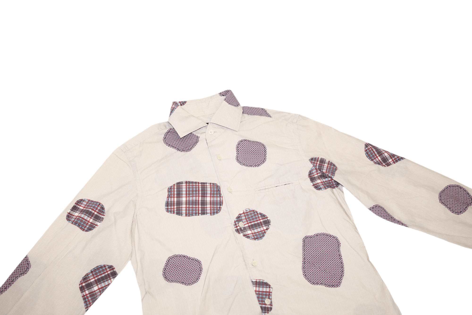 Corneliani Corneliani ID Boro Patchwork Cutaway collar casual shirt Size US M / EU 48-50 / 2 - 10 Thumbnail