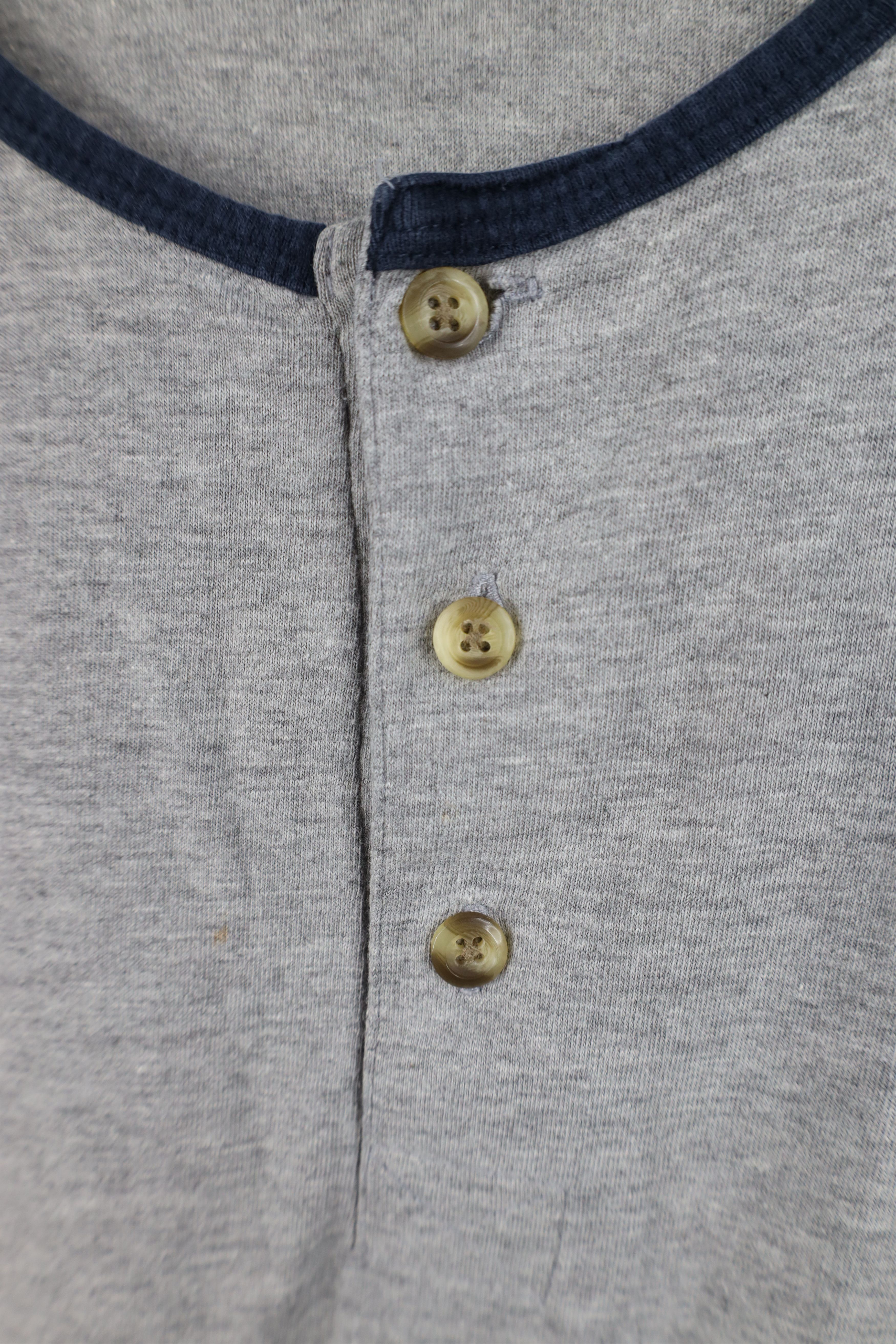 Vintage Vintage 90s Streetwear Distressed Long Sleeve Henley T-Shirt Size US L / EU 52-54 / 3 - 6 Thumbnail
