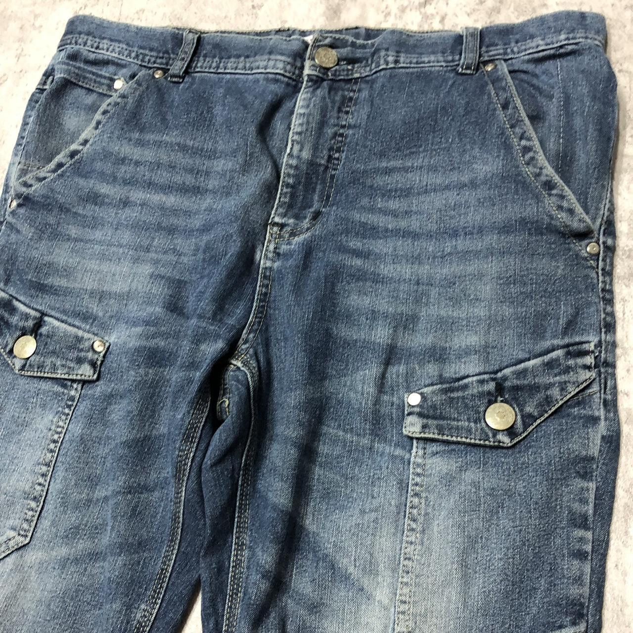 Other Blue denim cargo jeans with a relaxed fit, featuring Size US 36 / EU 52 - 2 Thumbnail