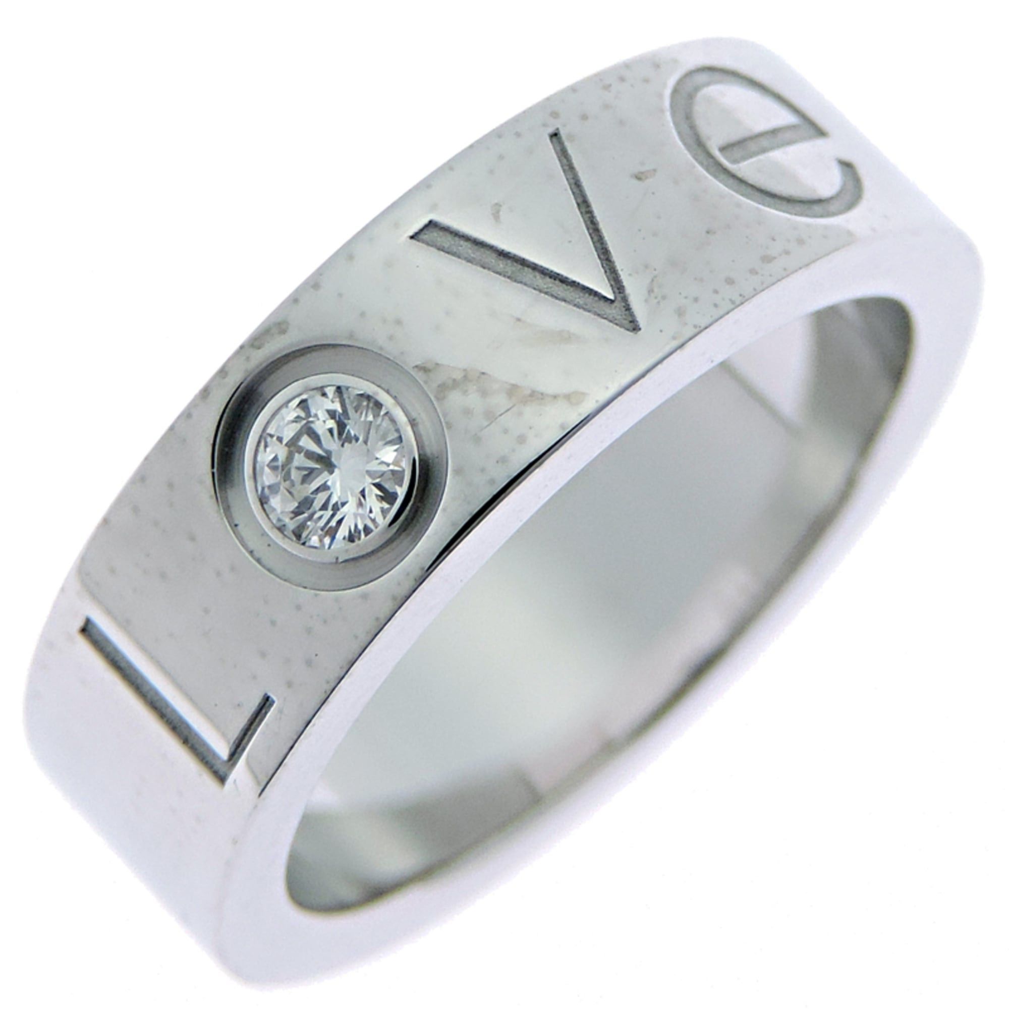 Cartier Cartier Love 1P Diamond Ring, Size 49, 2006 Christmas Limited Edition, Women's/Men's B4072300, 750 White Gold Size ONE SIZE - 1 Thumbnail