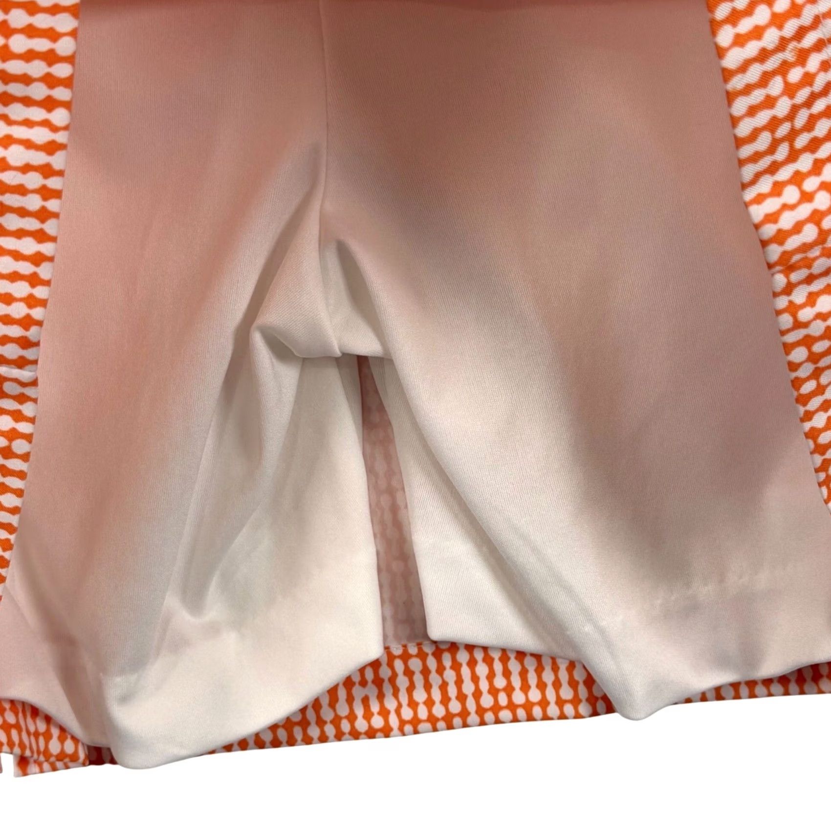 Izod IZOD XFG Skort Women 6 Orange White Geometric Sporty Active Stretch Golf Tennis Size ONE SIZE - 3 Thumbnail