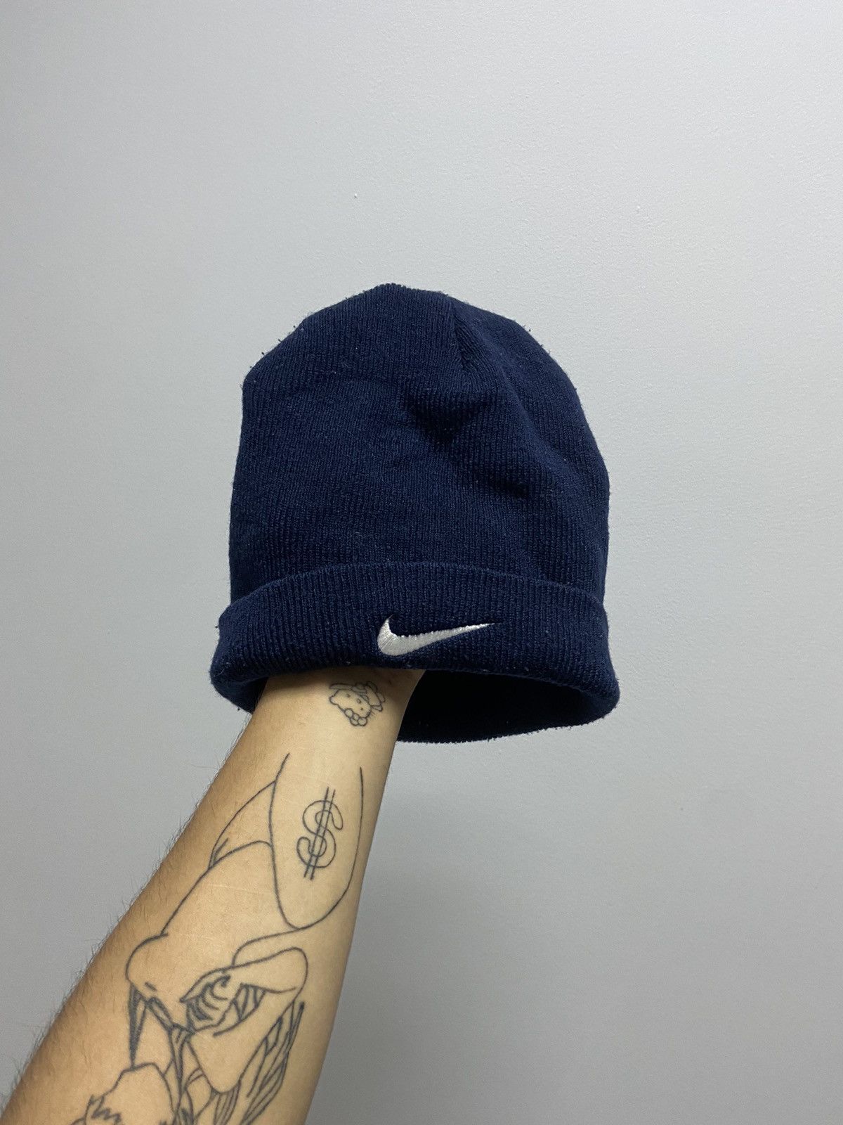 Nike × Vintage Nike Hat Vintage Beanie Small Embroidered Swoosh Logo Size ONE SIZE - 1 Thumbnail