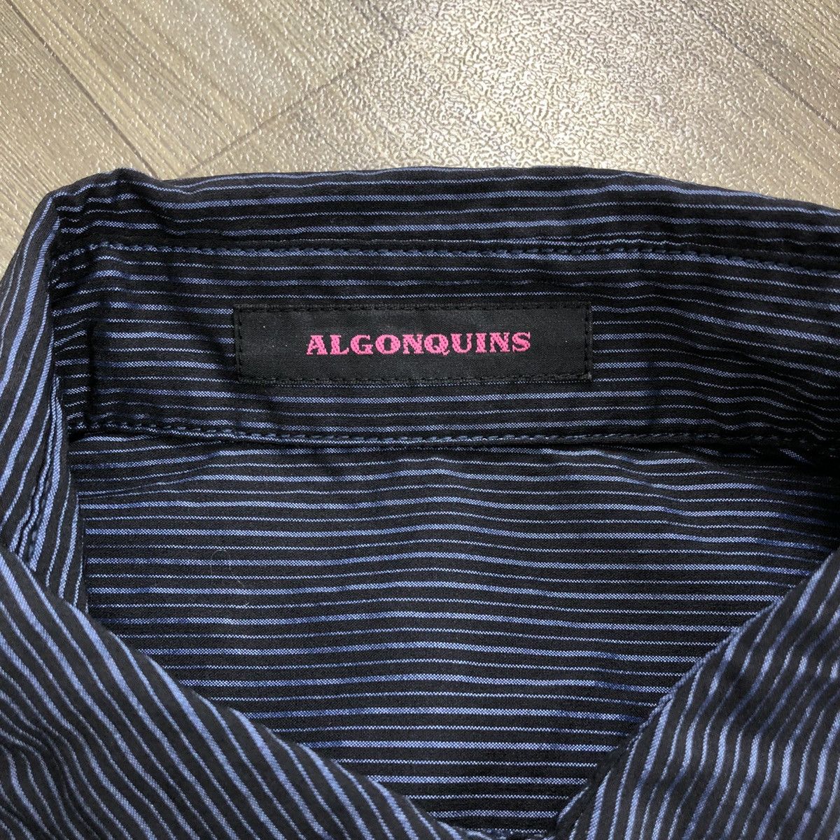 If Six Was Nine × Japanese Brand × Le Grande Bleu (L.G.B.) 2000s Algonquins Bondage Punk LGB GOA Striped Button Up Size US M / EU 48-50 / 2 - 9 Thumbnail