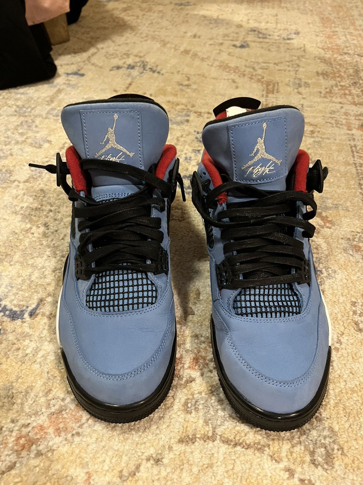 image of Jordan Travis Scott Jordan 4 Cactus Jack Shoes in Blue, Men's (Size 11)