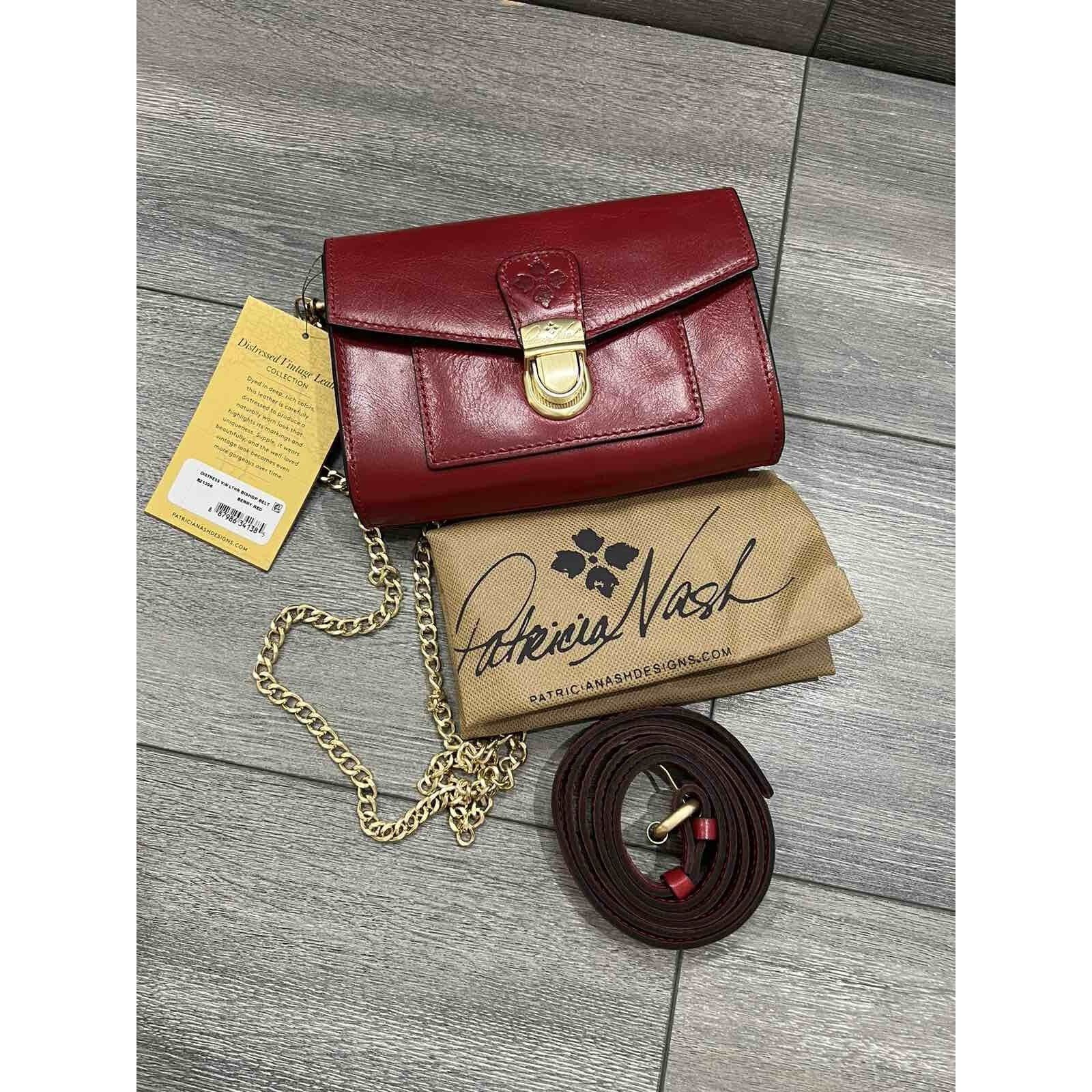 Patricia Nash Patricia Nash Leather Bishop Belt Bag Berry Red Bag A554737 Size ONE SIZE - 2 Thumbnail
