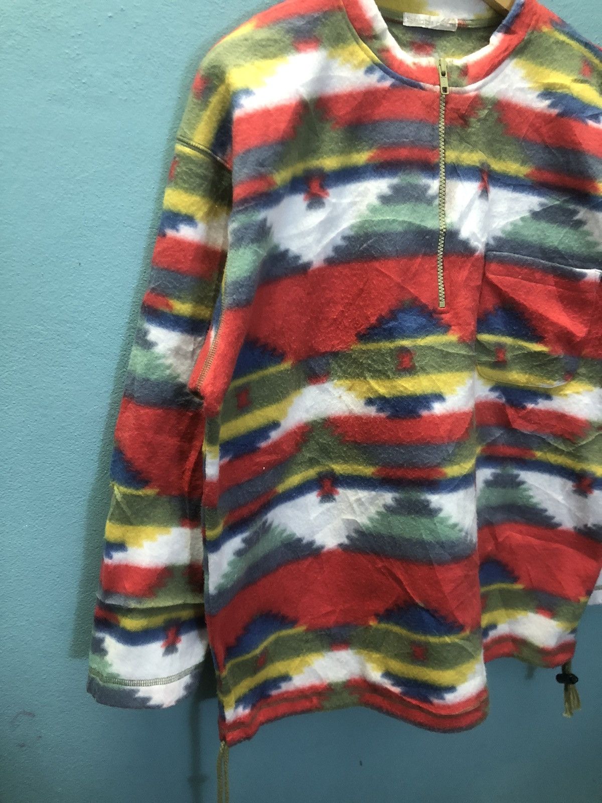 Japanese Brand × Vintage Sante reins navajo fleece sweatshirt Size US XL / EU 56 / 4 - 3 Thumbnail