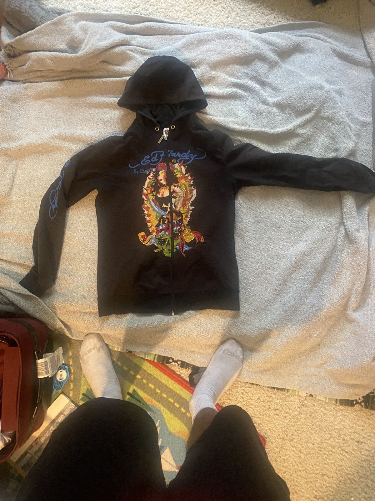 Christian Audigier × Ed Hardy Vintage Ed hardy/Christian Audigier zip up Size US L / EU 52-54 / 3 - 1 Thumbnail