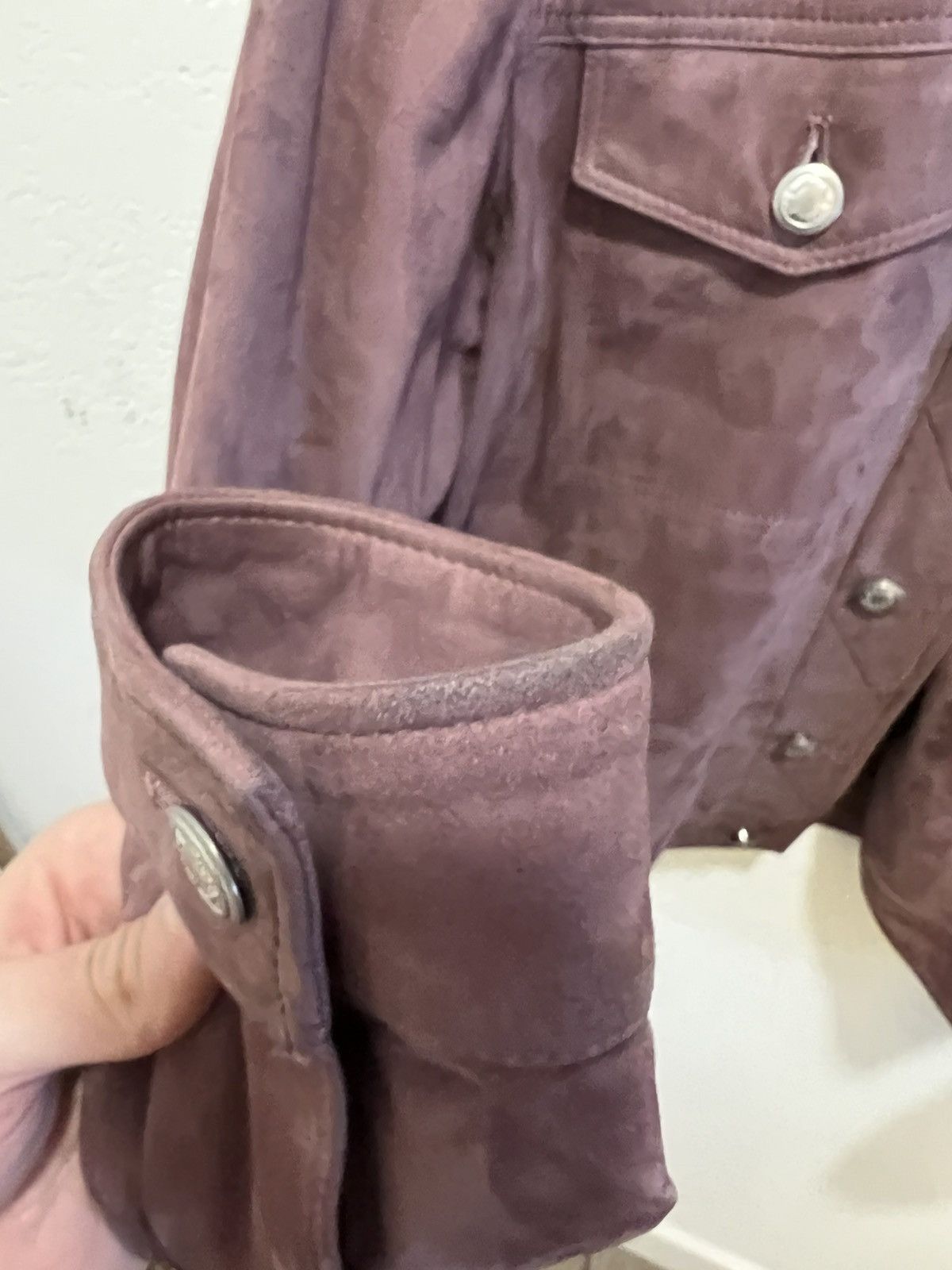 Paul Smith P.S. Purple Suede Trucker Jacket Size US S / EU 44-46 / 1 - 10 Thumbnail