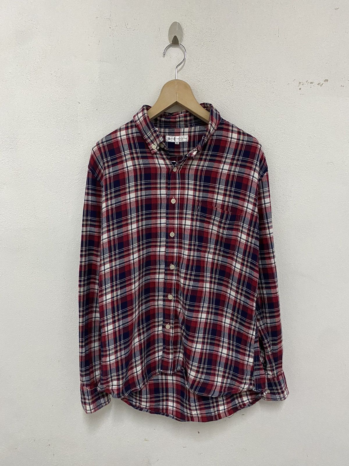 Restoration × Vintage Restoration Plaid Tartan Flannel Shirt Size US L / EU 52-54 / 3 - 2 Thumbnail