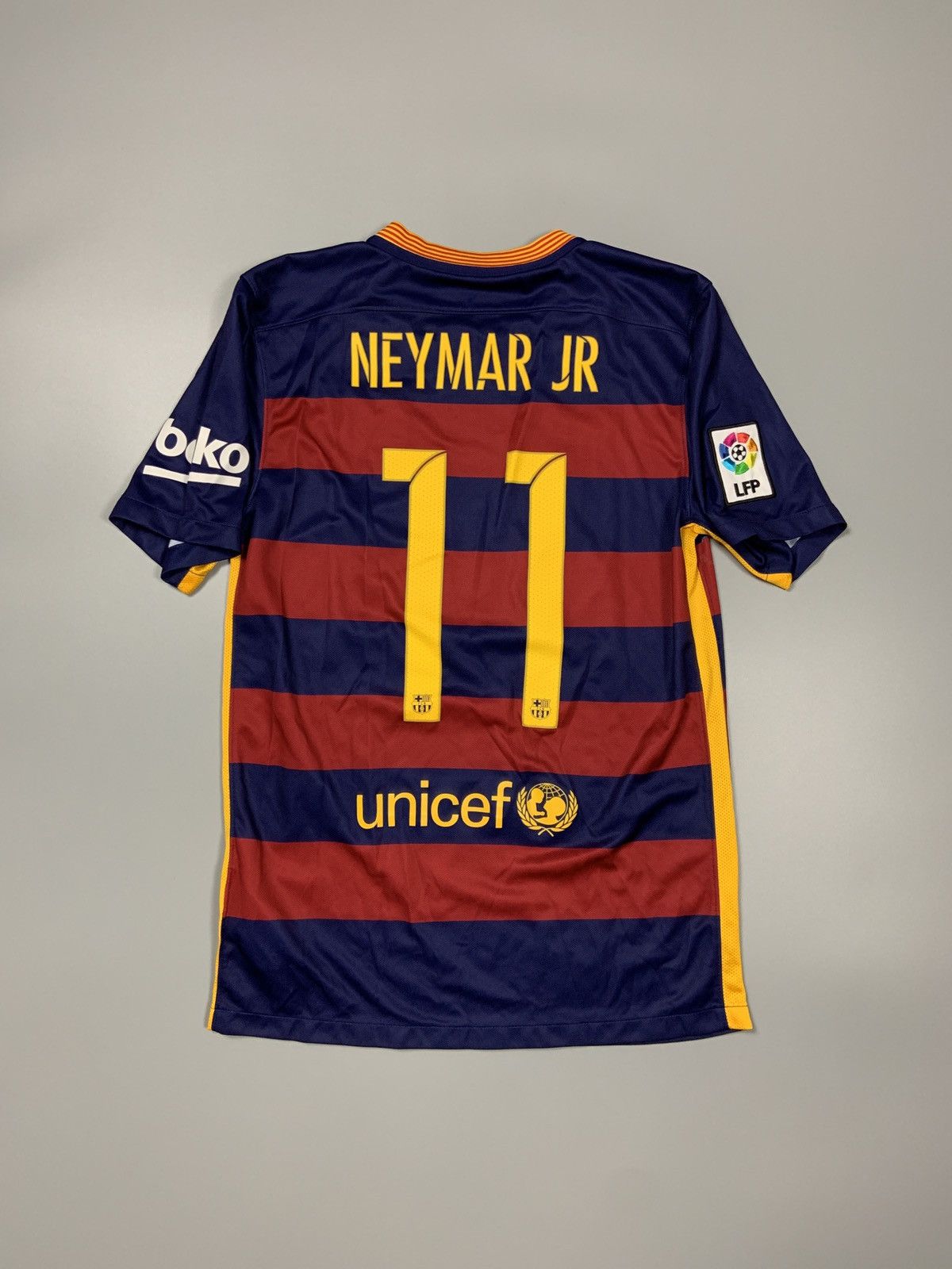 Image of Nike x Soccer Jersey Barcelona Neymar 2015/2016 Soccer Jersey Size S in Blue, Men's