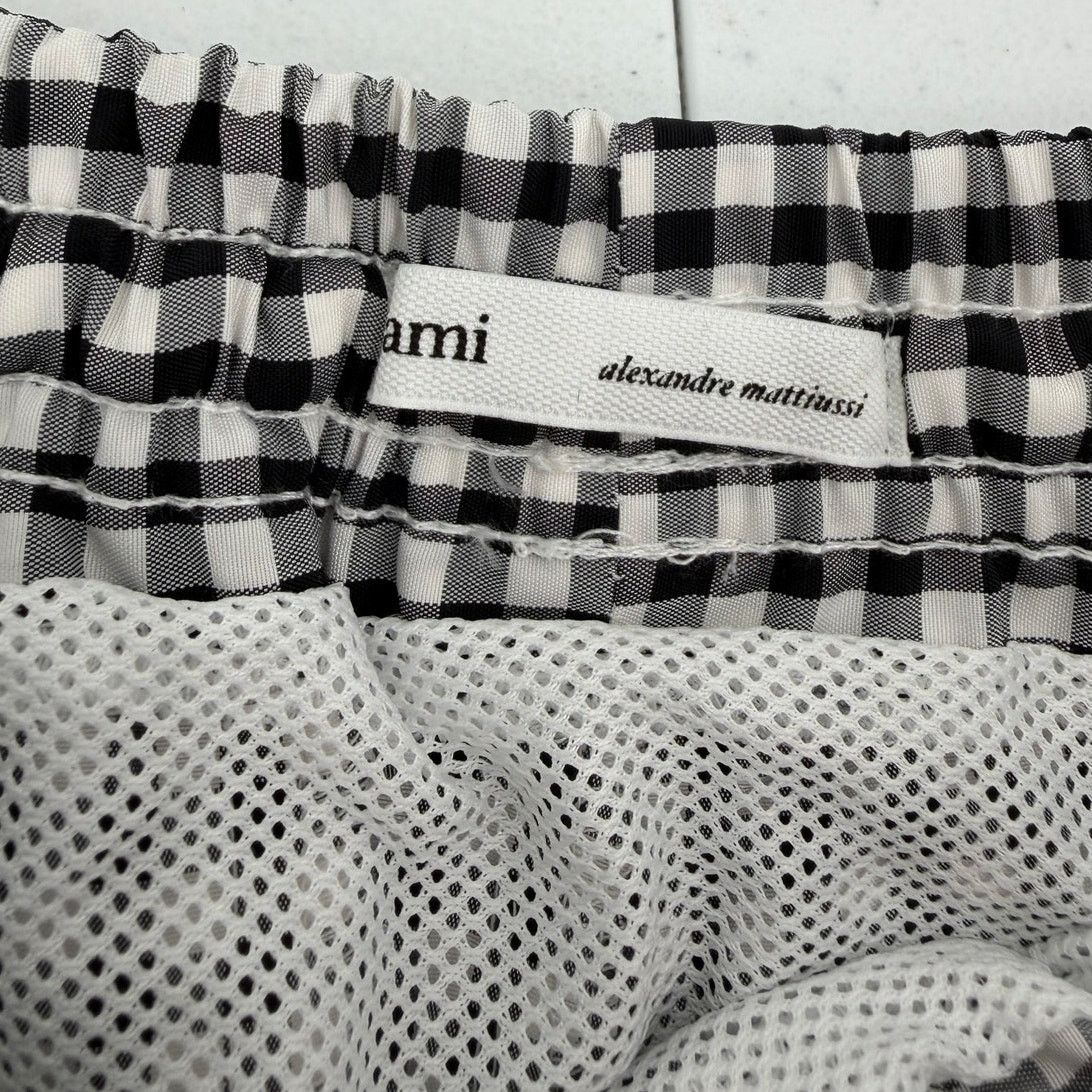 AMI NWT AMI Men's Gingham Small Heart Black/Noir Swim Shorts Size US 29 - 5 Thumbnail