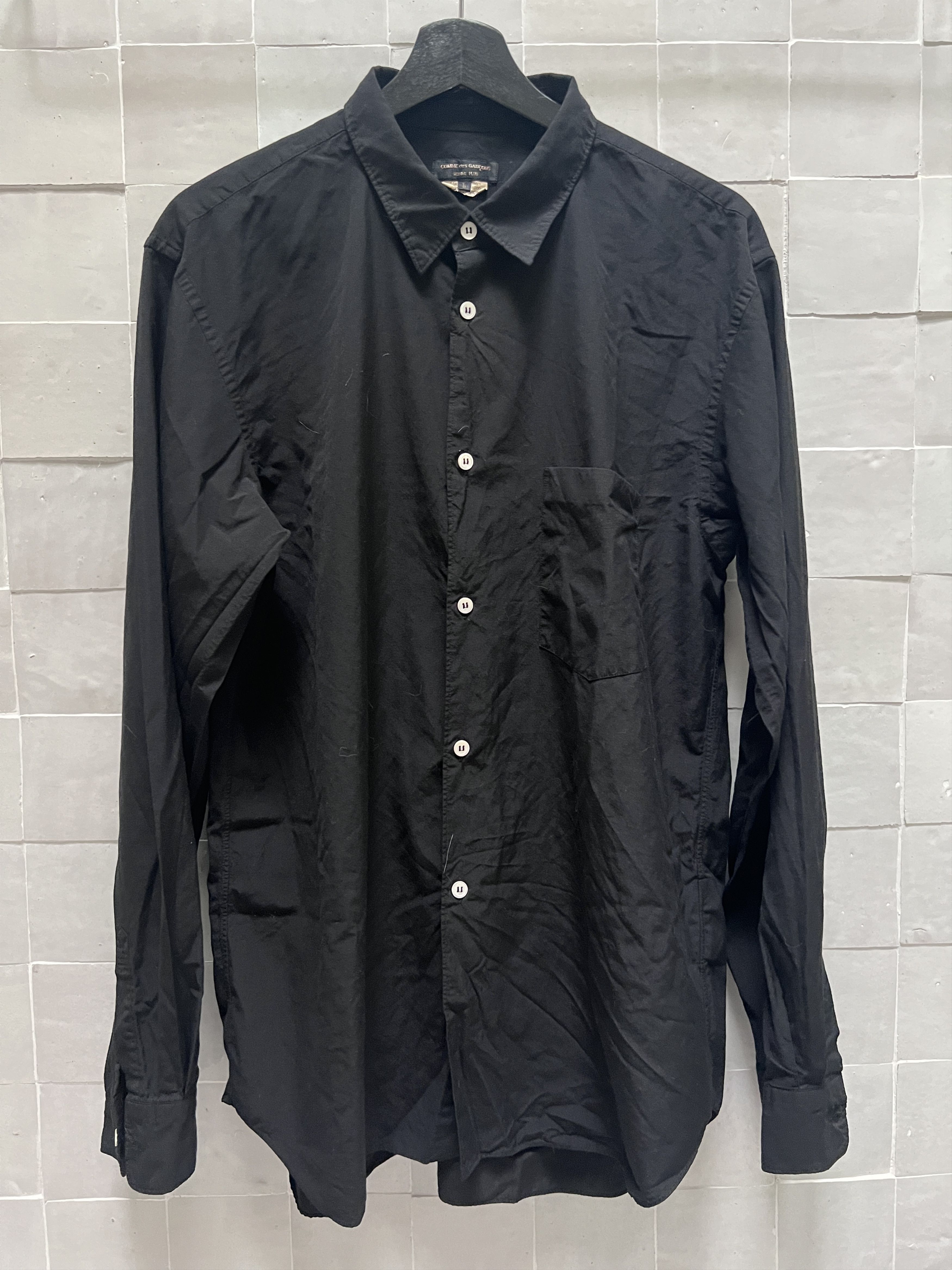 Comme des Garcons Homme Plus CDG Homme Plus Black Classic Button Up Size US L / EU 52-54 / 3 - 1 Thumbnail