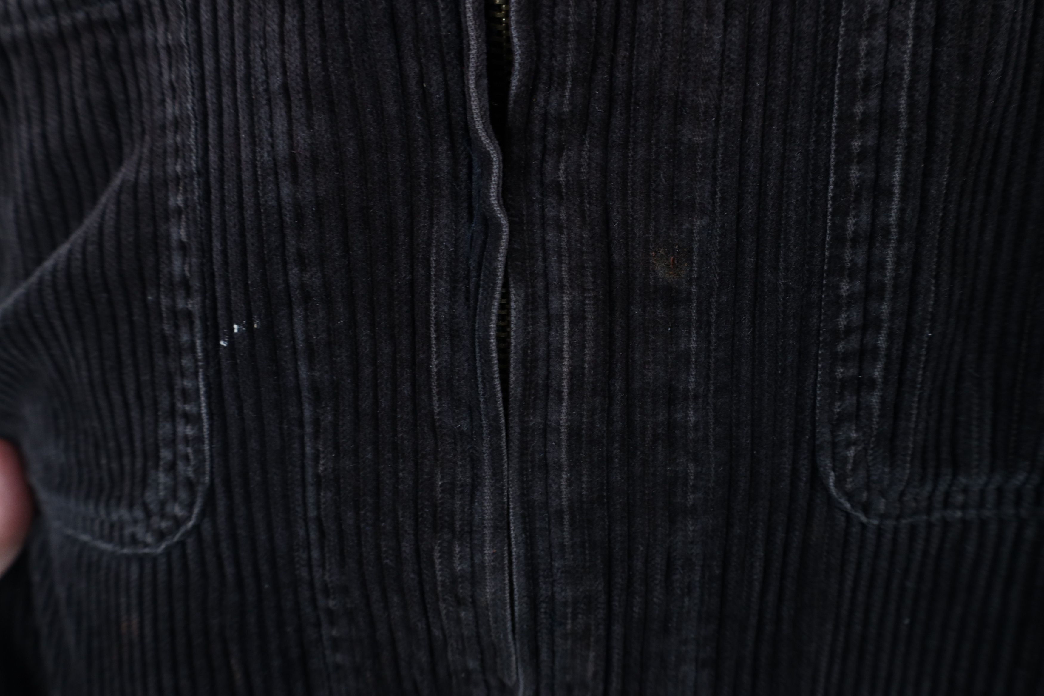 Vintage Vintage 90s Streetwear Full Zip Corduroy Shirt Jacket Black Size 3XL / US 20-22 - 8 Thumbnail