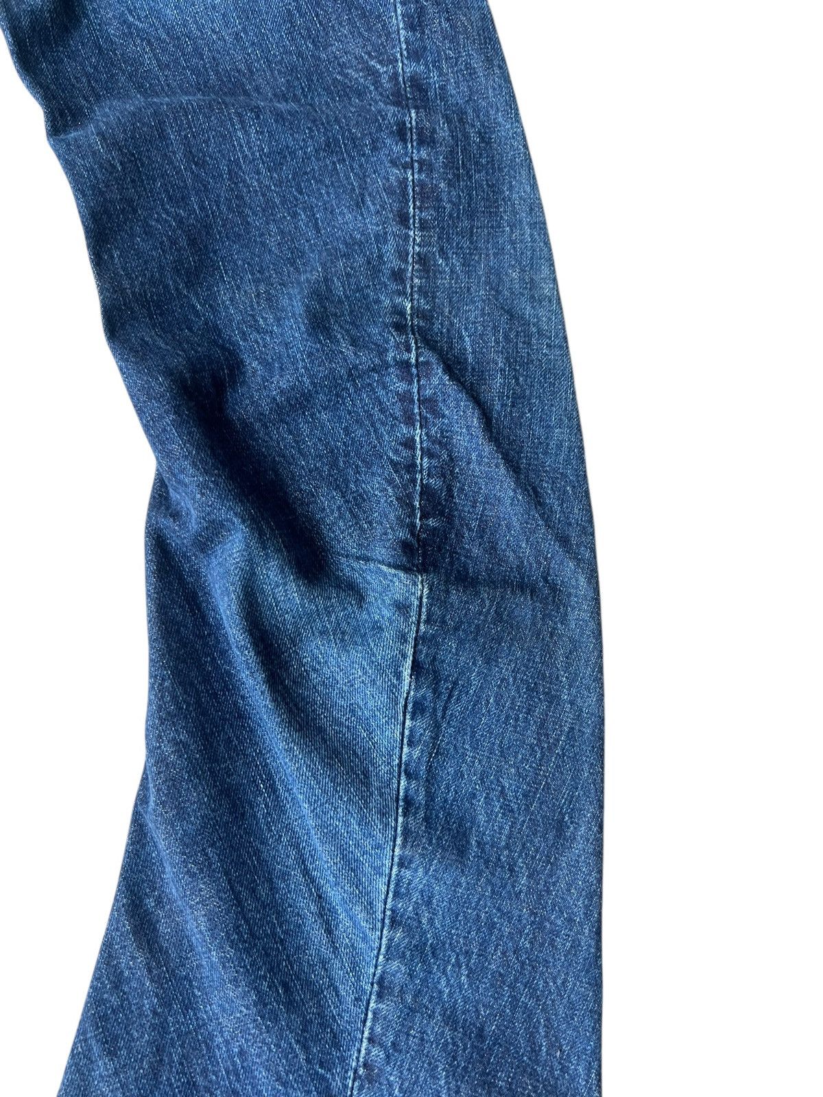 wjk WJK Curve Leg Distressed Aging Mud Denim Bootcut Jeans Size US 31 - 20 Thumbnail