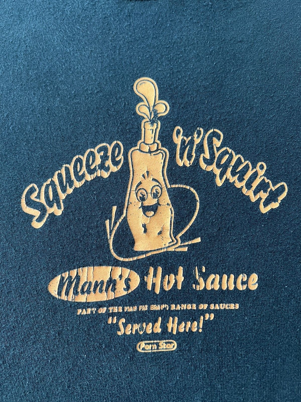 Vintage Vintage Porn Star Squeeze Hook-ups Black T-shirt Size US XL / EU 56 / 4 - 7 Thumbnail