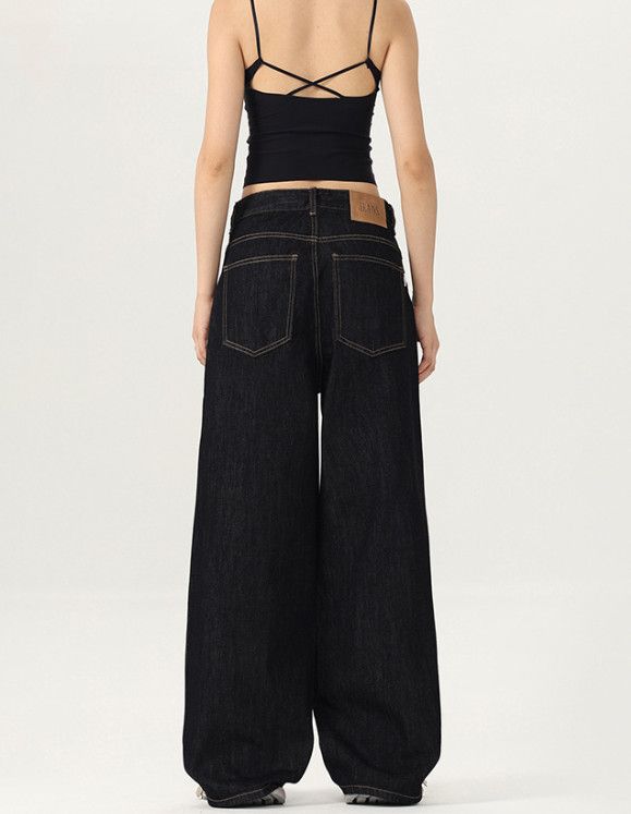 Japanese Brand Men's retro baggy straight leg casual wide-leg jeans Size US 32 / EU 48 - 4 Thumbnail