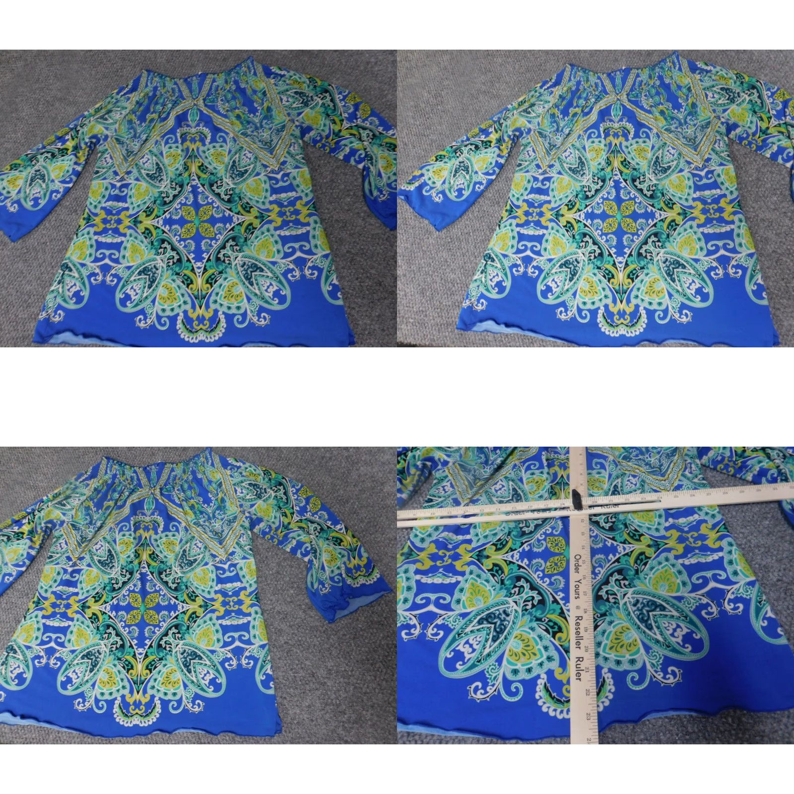 Madison Madison Womens Blouse PS Petite Blue Pullover Raglan Sleeve Knit Nylon Polyester Crew Neck Casual Modern Regular Short Sleeve? Size S / US 4 / IT 40 - 8 Thumbnail