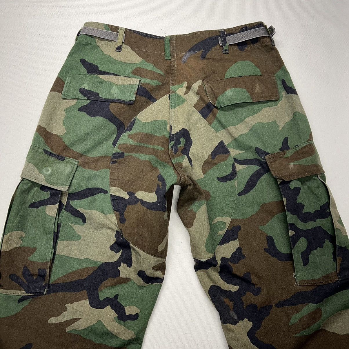 Vintage Military Pants Green Camo Cargo Woodland US Army Baggy Size US 28 / EU 44 - 11 Thumbnail
