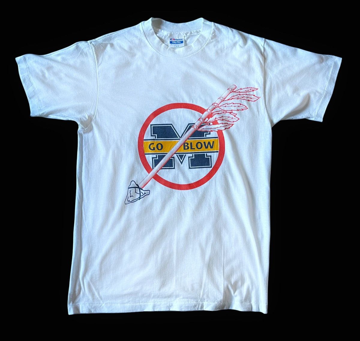 Hanes × NCAA × Vintage 1990’s NCAA Michigam State Spartans ‘Go Blow’ t shirt L Size US L / EU 52-54 / 3 - 4 Thumbnail