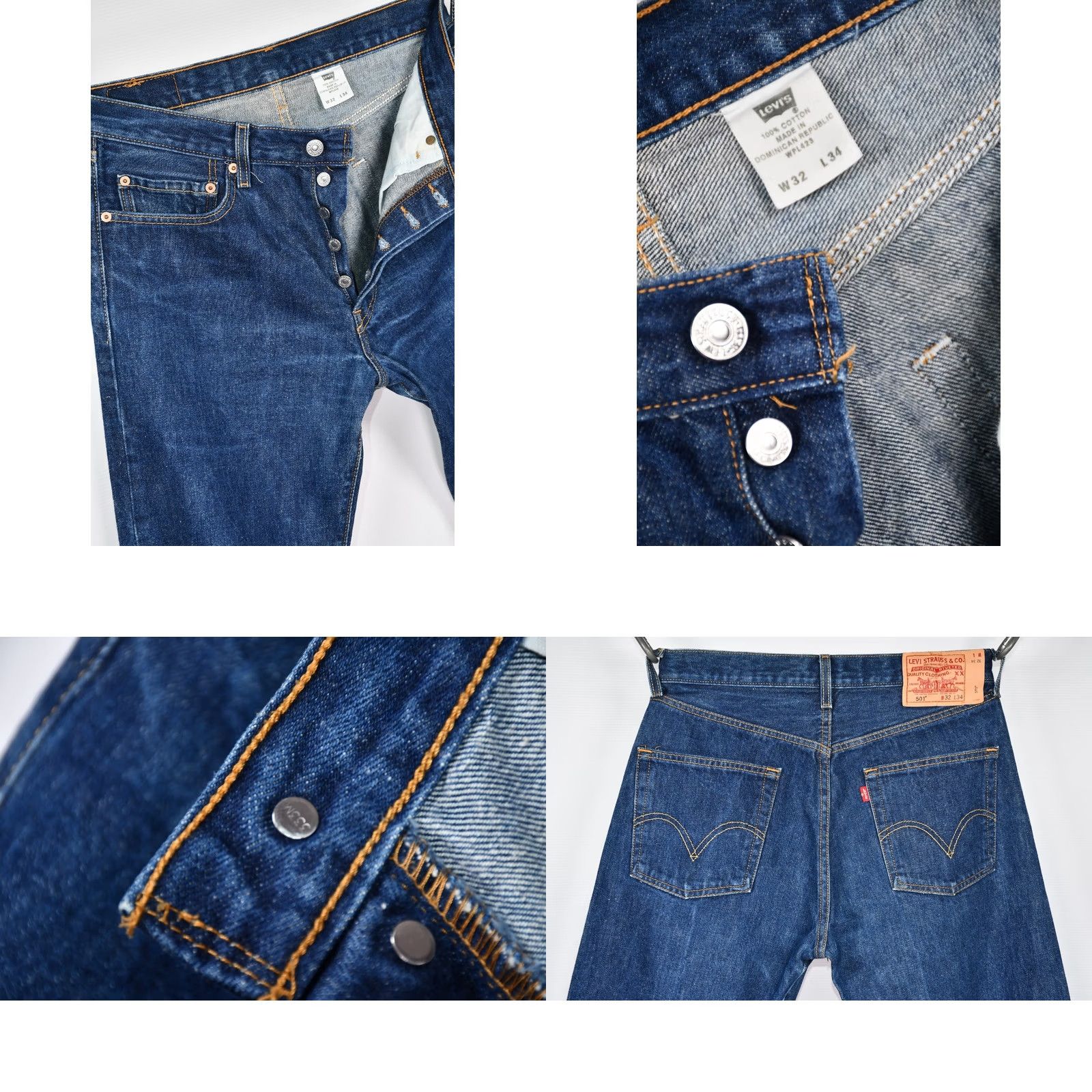 Levi's VINTAGE Levi's 501 Jeans Men Regular 32x34 Blue Denim 100% Cotton Straight 5-Pocket 80s Theme Size US 32 / EU 48 - 8 Thumbnail
