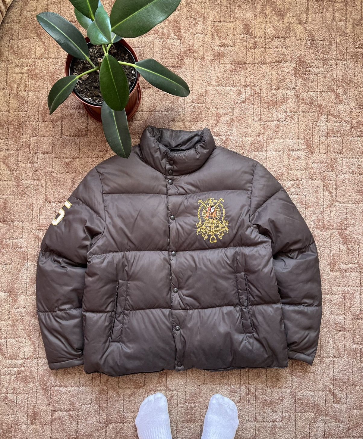 Polo Ralph Lauren × Vintage Vintage Polo Ralph Lauren #5 Brown Puffer Jacket Size US L / EU 52-54 / 3 - 1 Thumbnail
