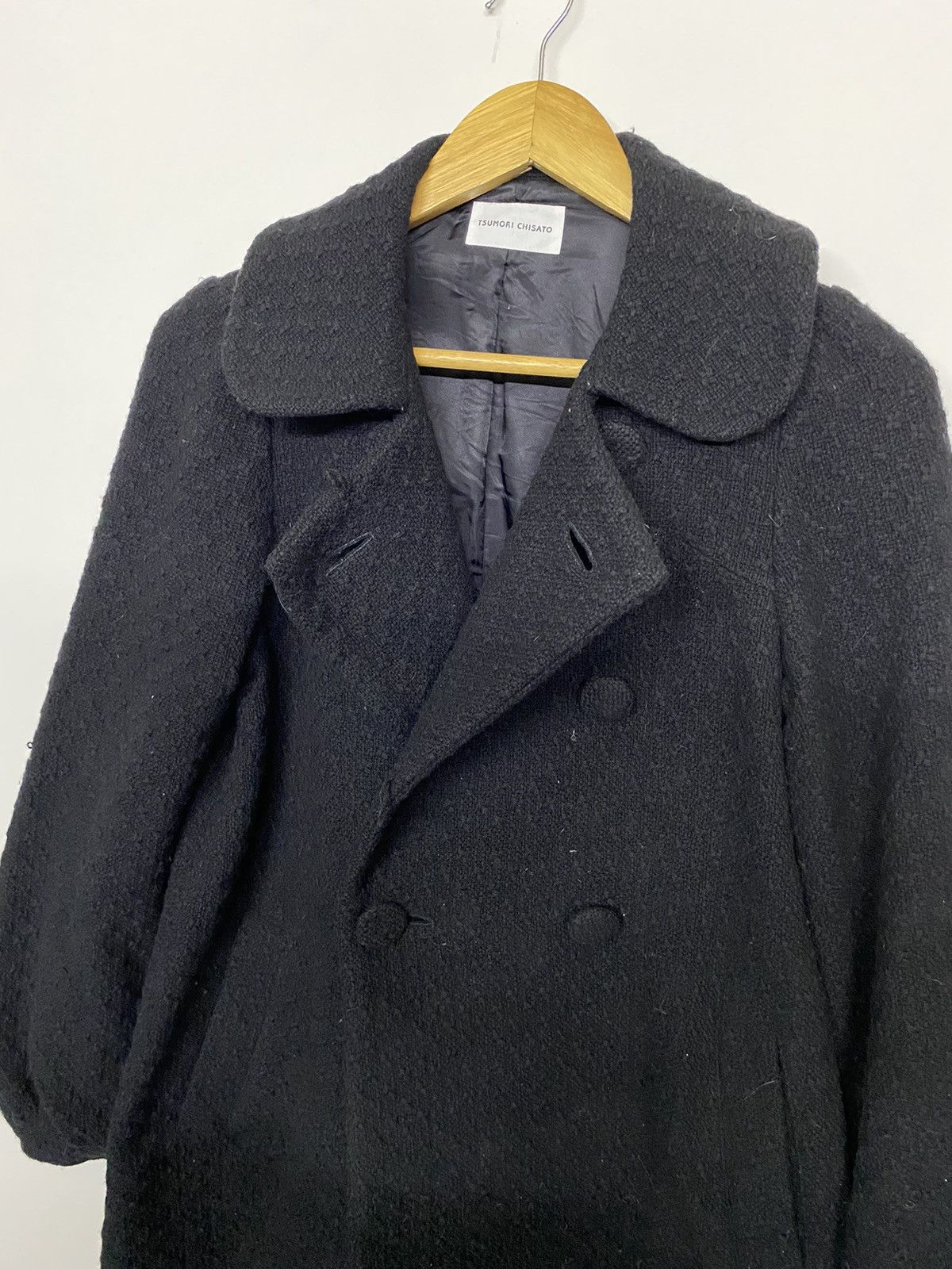 Tsumori Chisato Tsumori Chisato Black Wool Double Breasted Button Collared Size S / US 4 / IT 40 - 8 Thumbnail