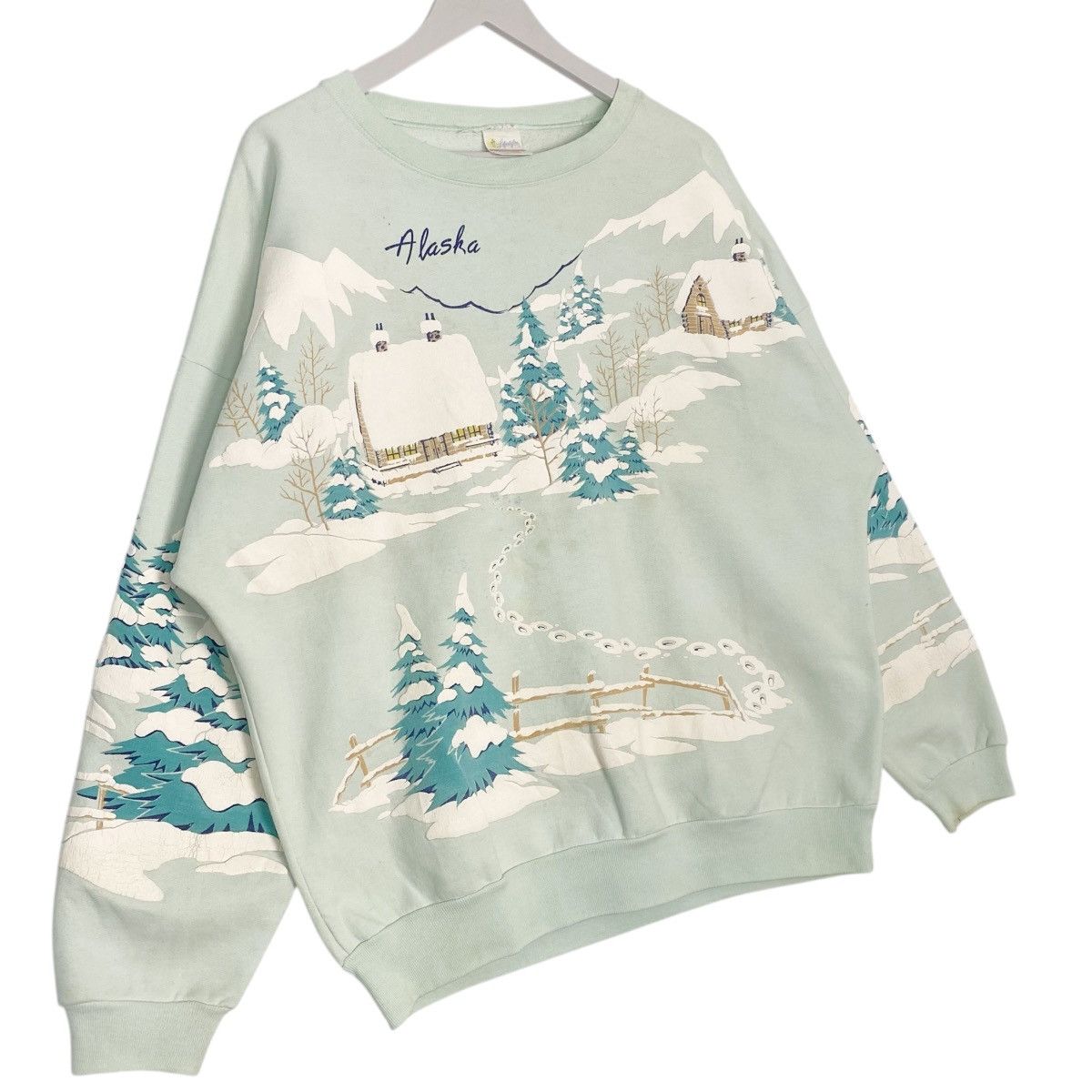 Other Vintage Lifestyle Big LogoPrinted Sweatshirt Crewneck Green Size US L / EU 52-54 / 3 - 3 Thumbnail