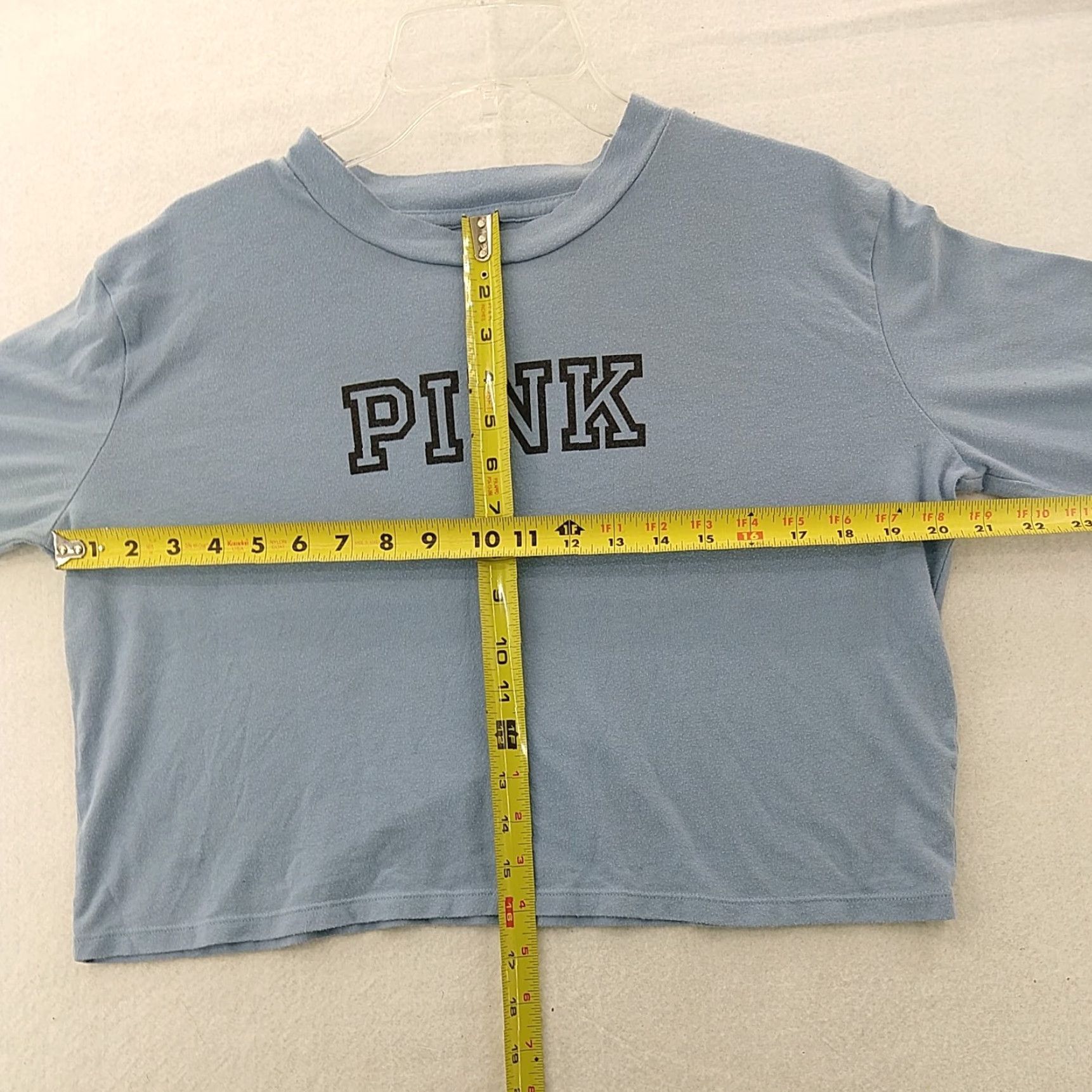 Vintage Victoria Secret VS PINK Shirt Women Sz Small Long Sleeve T Shirt Center Logo Blue Size S / US 4 / IT 40 - 3 Thumbnail