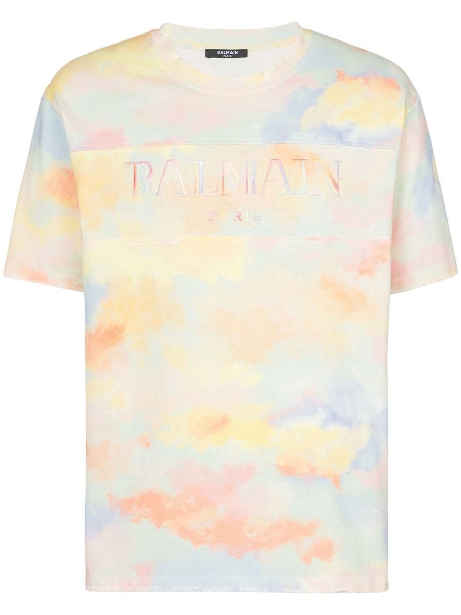 o1s1wg110925 Cloud Vintage Logo Cotton T-Shirt in Multicolor