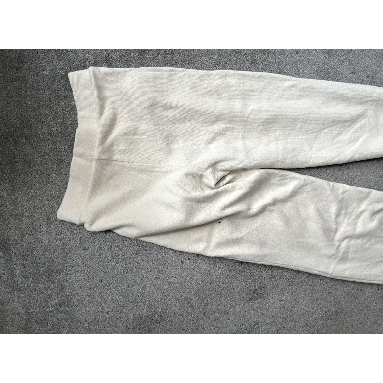 Zara ZARA Pants Women's Regular Bootcut Harem Style Cotton Cream Pull On Cream White Size S Size 28" / US 6 / IT 42 - 4 Thumbnail