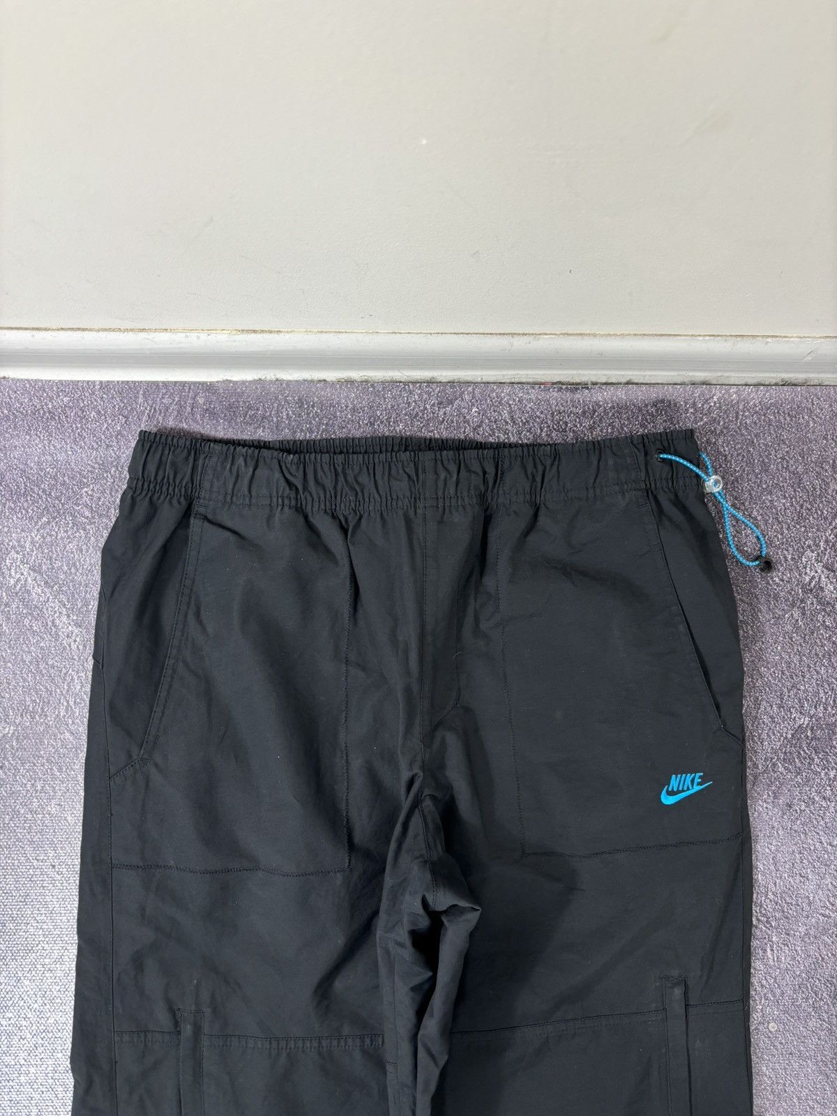 Nike Vintage Nike Air Y2K 0.0.9 Rare Tech Black Baggy Track Pants Size US 32 / EU 48 - 14 Thumbnail