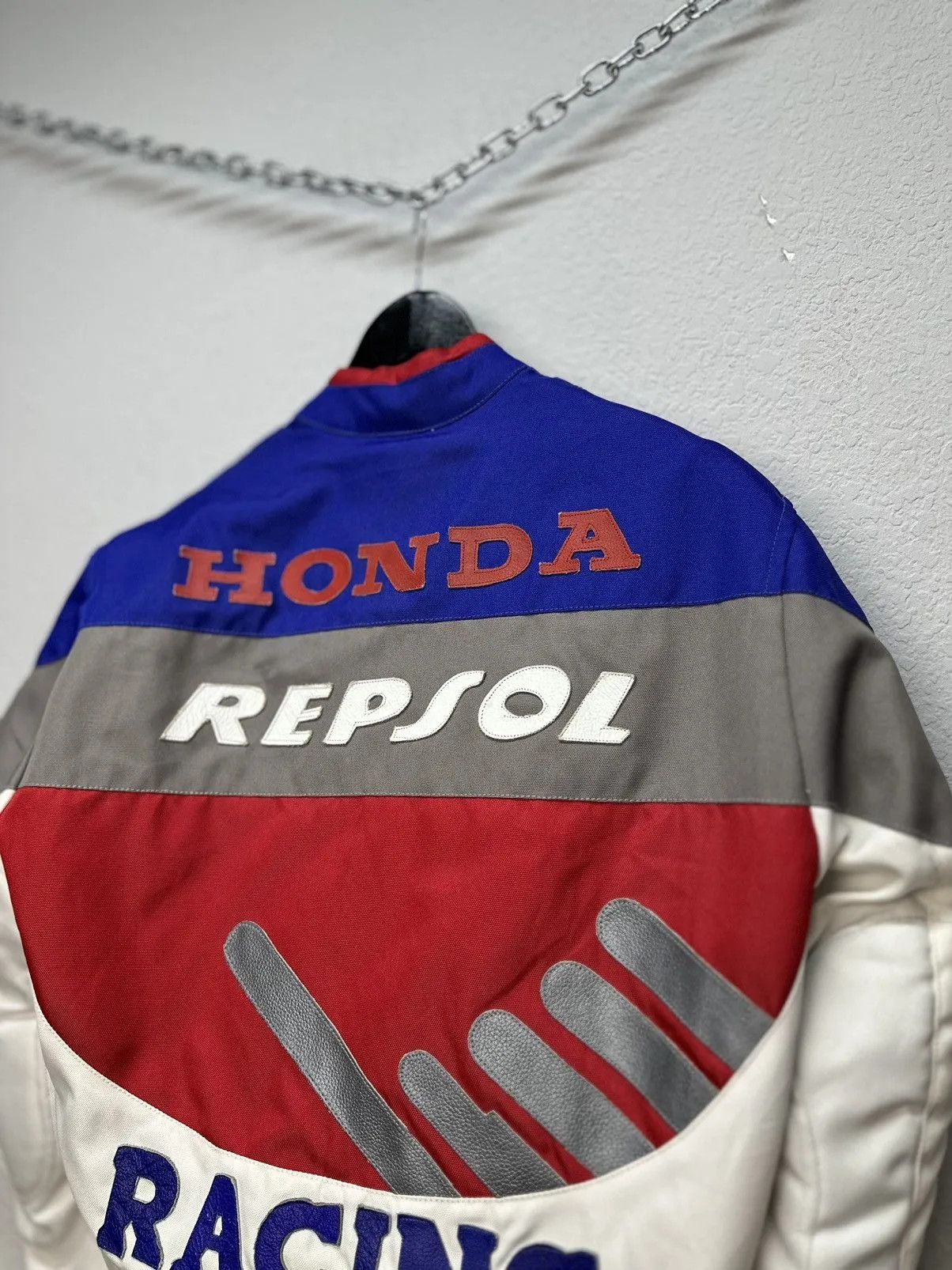 Honda Vintage Leather Jacket Honda Marlboro Red Bull NASCAR Moto Size US S / EU 44-46 / 1 - 20 Thumbnail