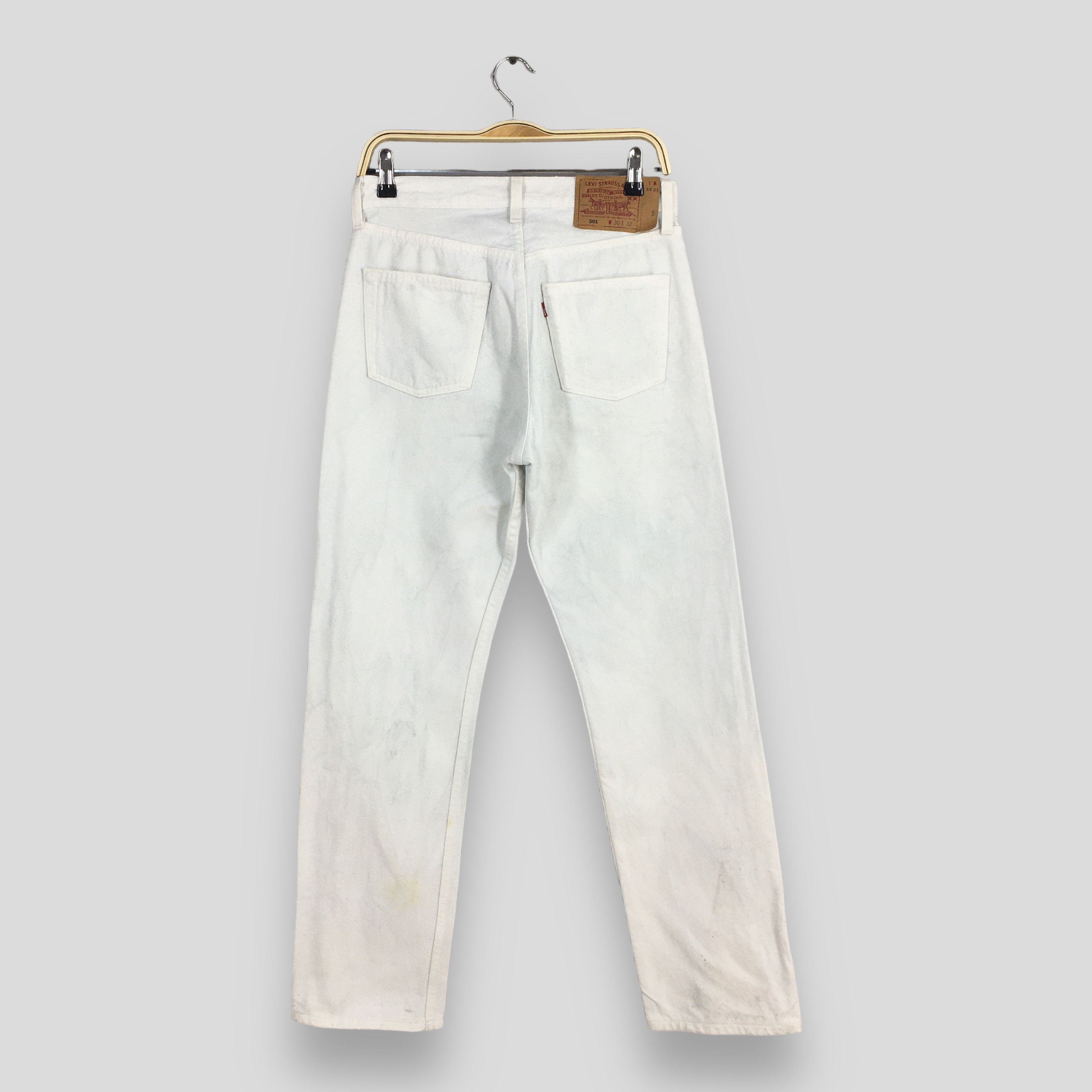 Levi's Size 28x29.5 Vintage 80s Levi's 501 White Jeans S1044 Size 28" / US 6 / IT 42 - 8 Thumbnail