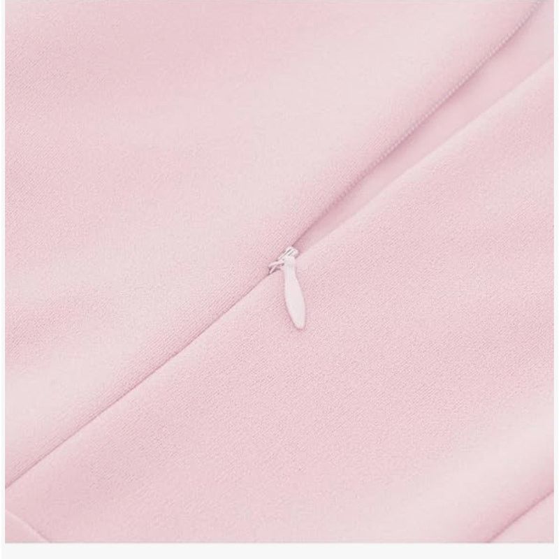 The Unbranded Brand Women's 2XL Bell Sleeve Cocktail Modest Dress Pale Pink Size XXL / US 16-18 / IT 52-54 - 5 Thumbnail