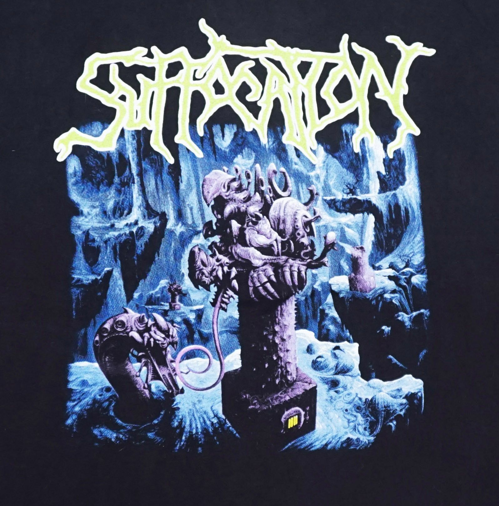 Band Tees × Vintage 90's Suffocation "Breeding the Spawn" T Shirt Size US XL / EU 56 / 4 - 2 Thumbnail