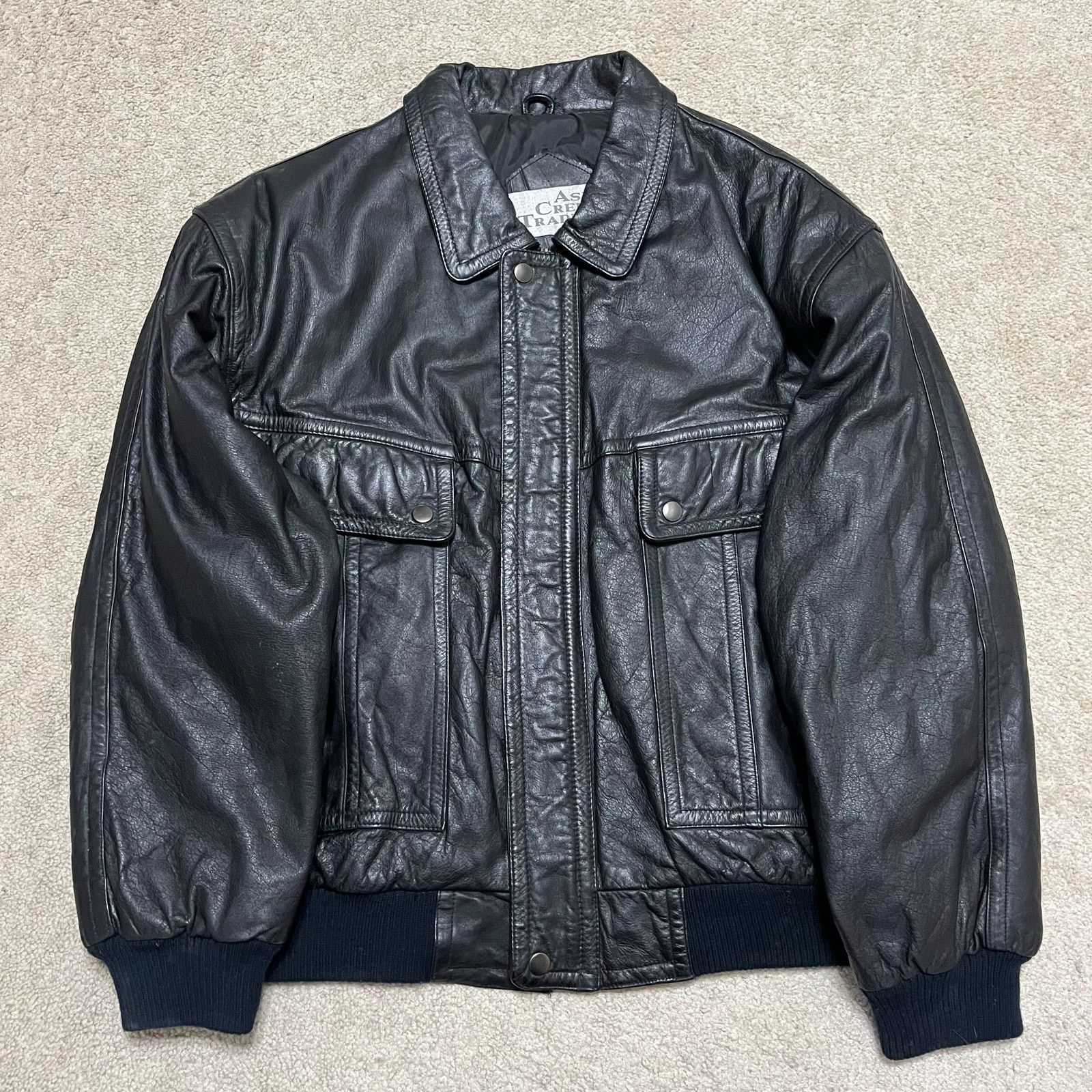 Other Ash Creek Trading Full Zip Leather Bomber Black Jacket M Size US M / EU 48-50 / 2 - 1 Thumbnail