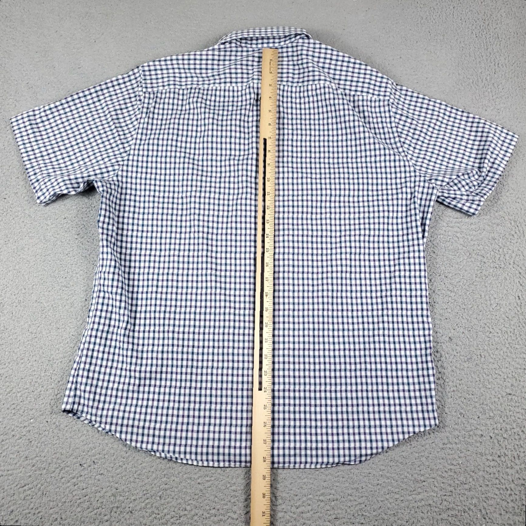 Lucky Brand Lucky Brand Shirt Mens Large Blue Check Button-Up Short Sleeve Casual Cotton Blend Regular Size US L / EU 52-54 / 3 - 3 Thumbnail